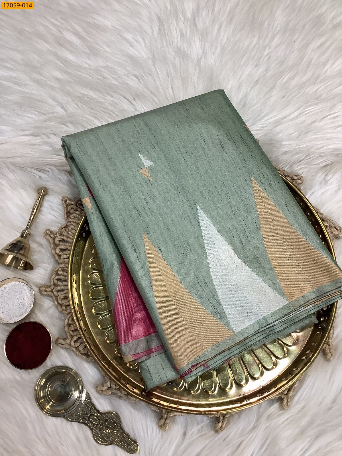 Green Kanjivaram Slub Silk sarees