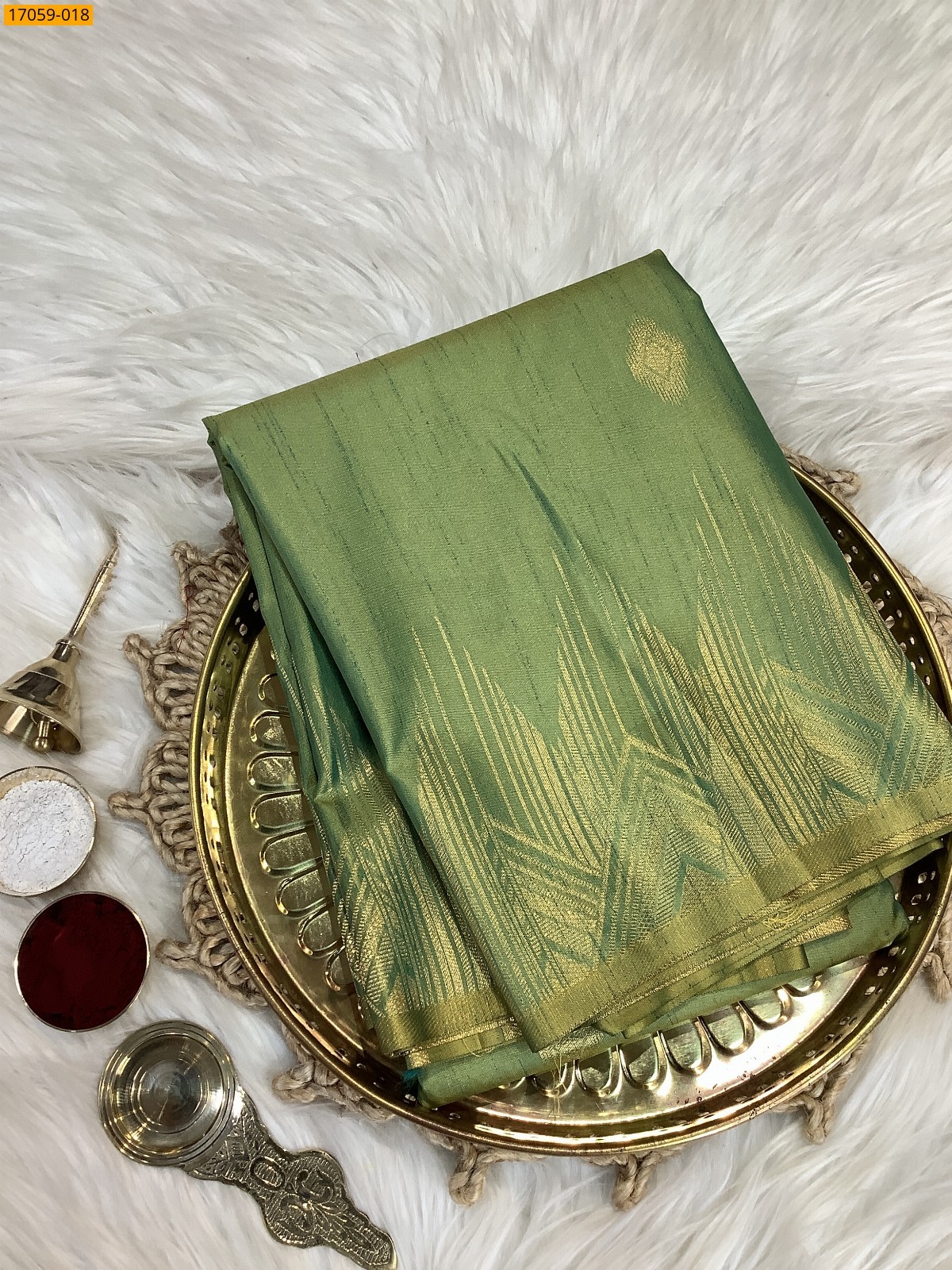 Green Kanjivaram Slub Silk sarees