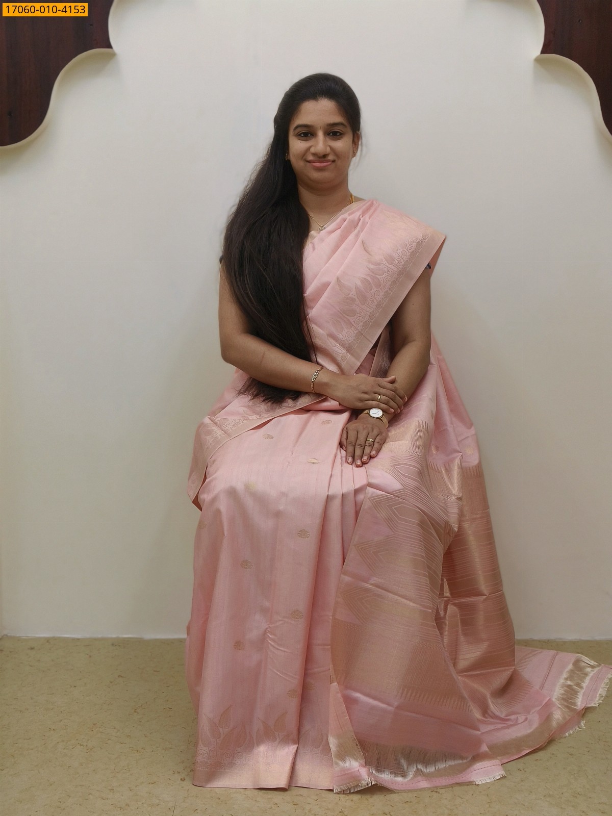Light Pink Kanjivaram Slub Silk sarees