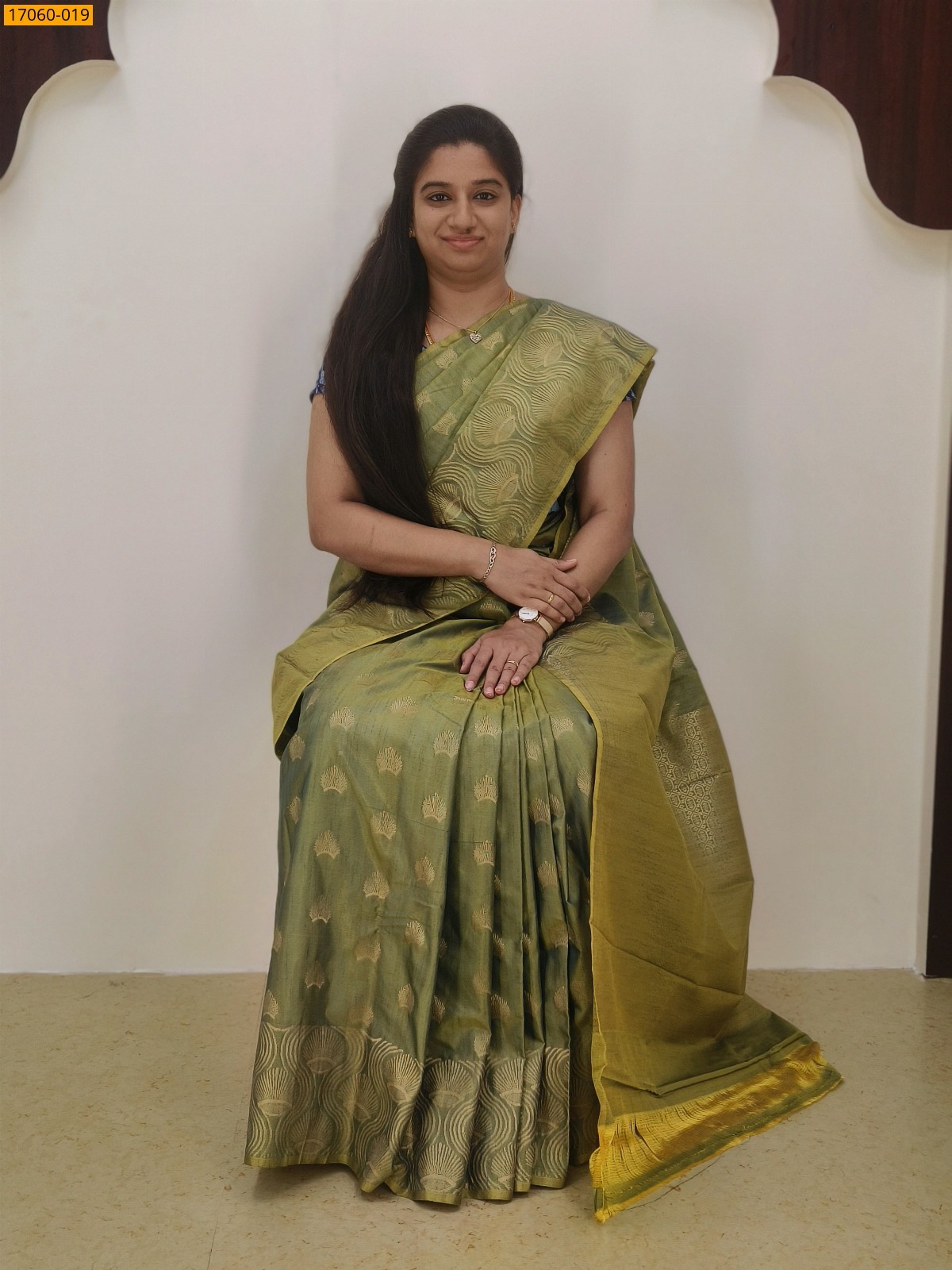 Green Kanjivaram Slub Silk sarees