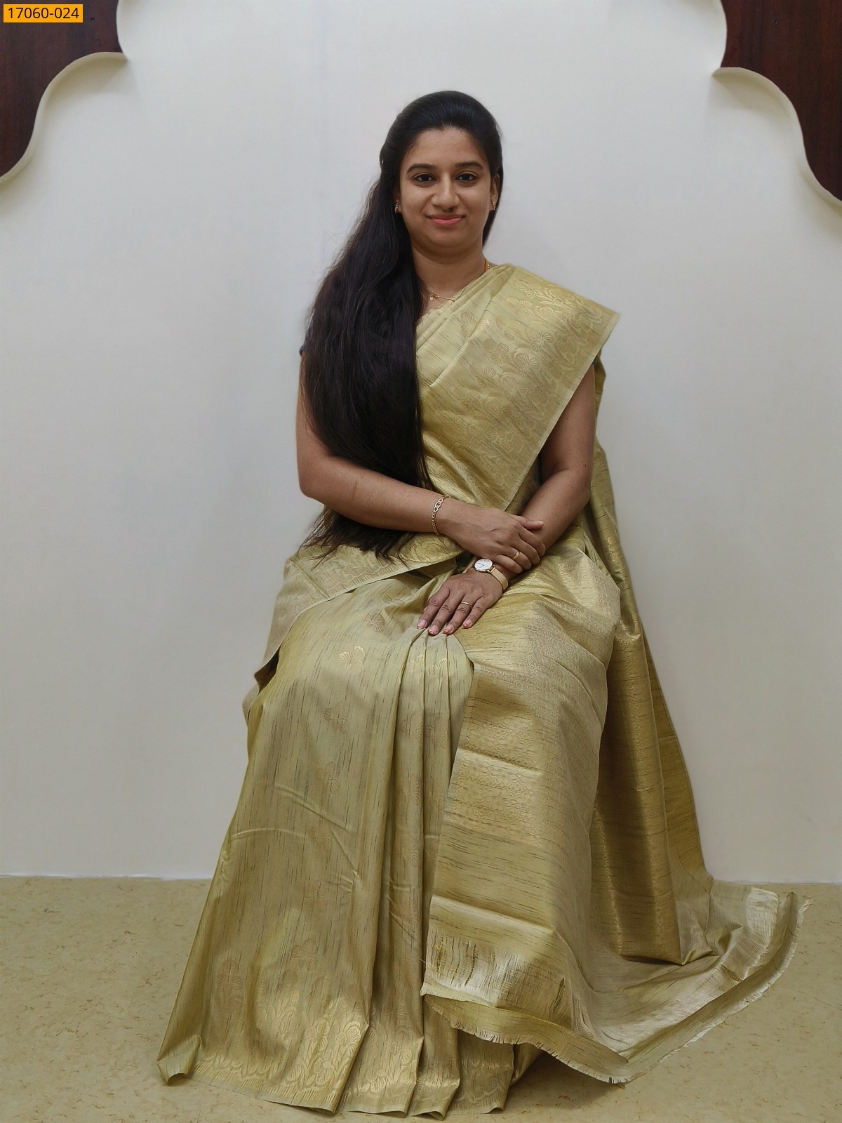 Light Yellow Kanjivaram Slub Silk sarees