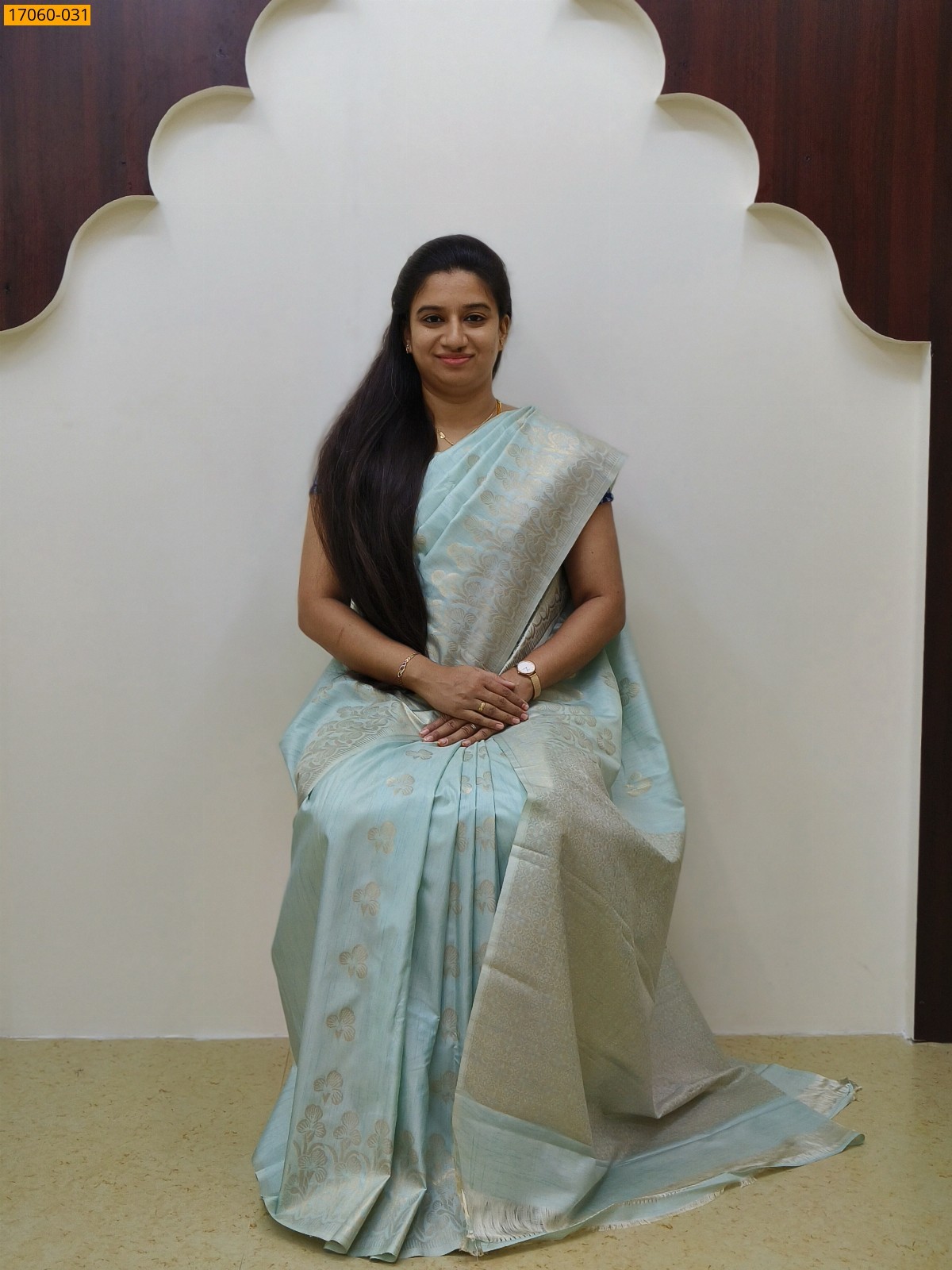 Sky Blue Kanjivaram Slub Silk sarees