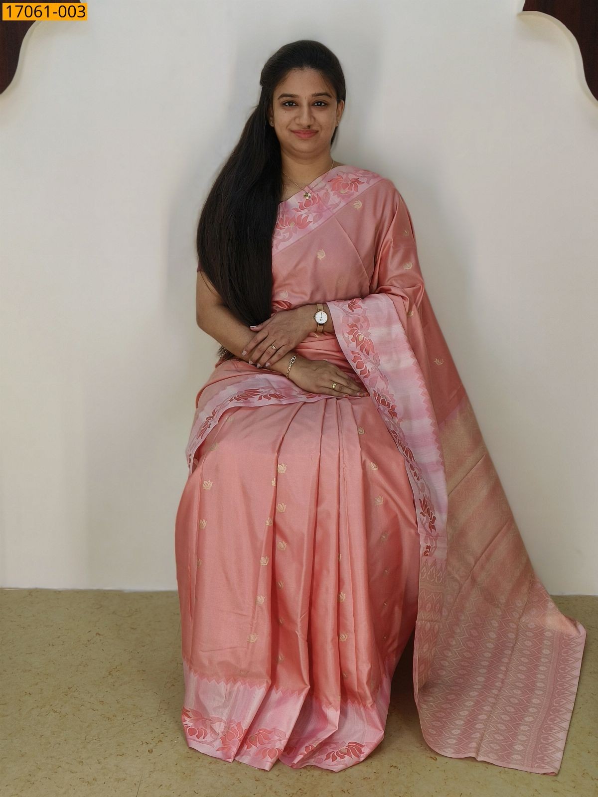 Peach Kanjivaram Silk sarees