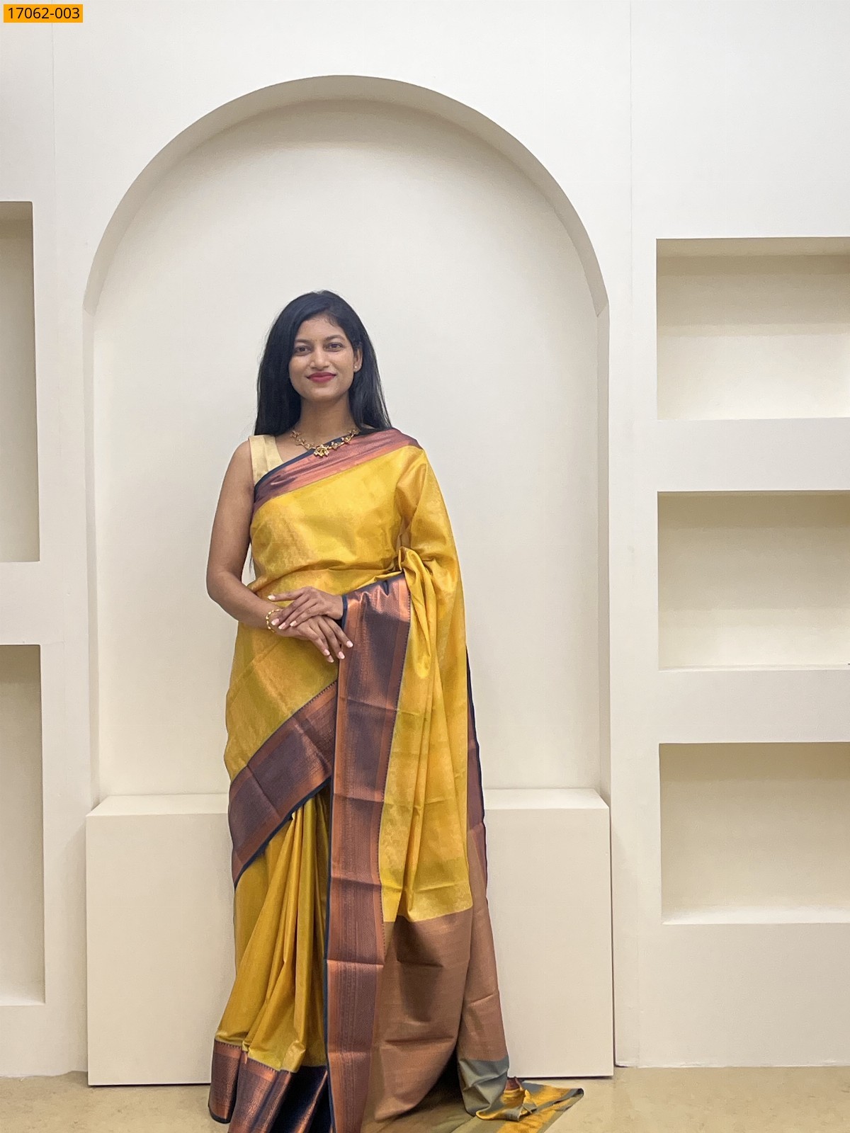 Mustard Yellow Kanjivaram Silk sarees