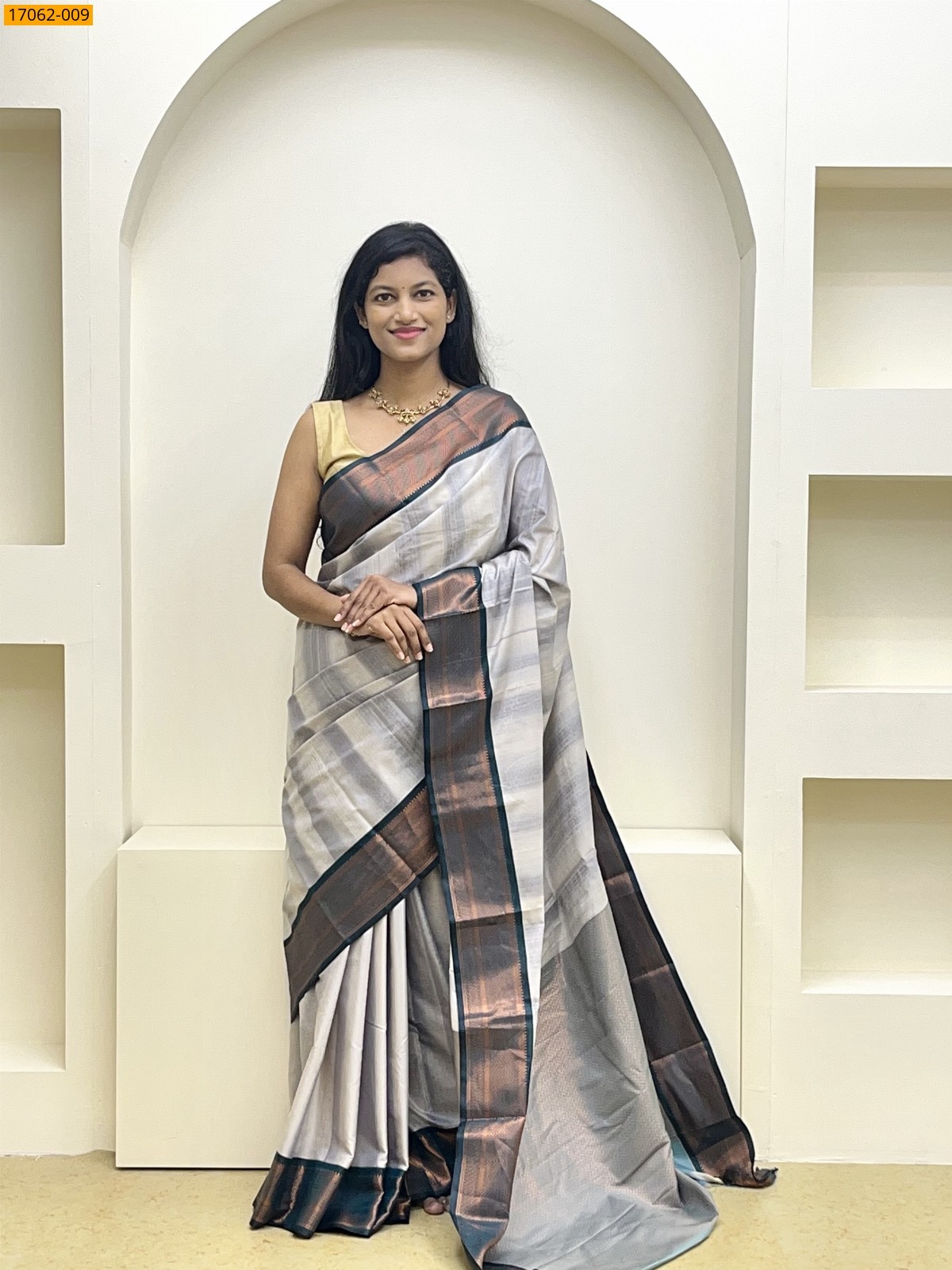 Silver With Blue Kanjivaram Silk sarees