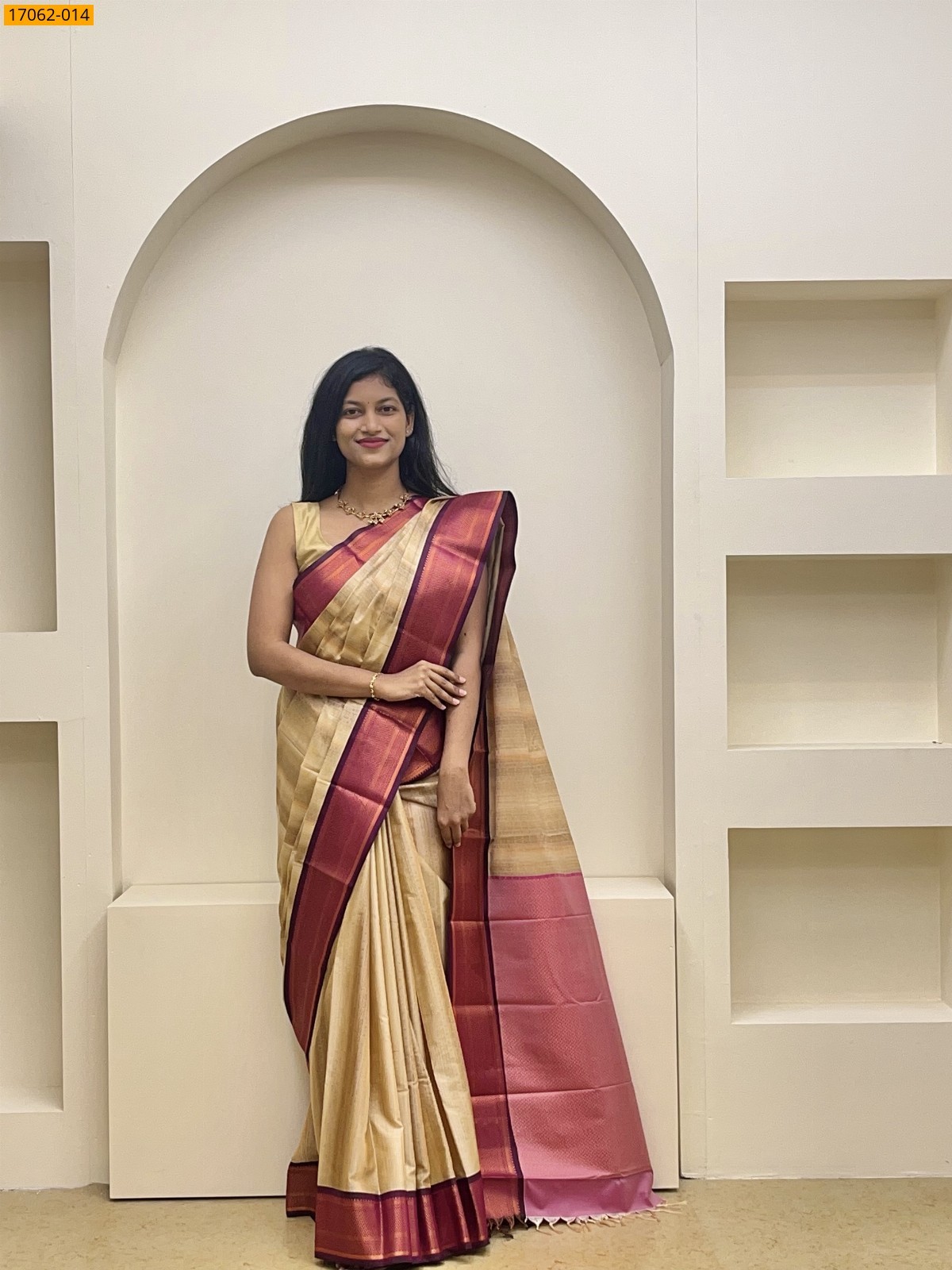 Sandal Kanjivaram Silk sarees