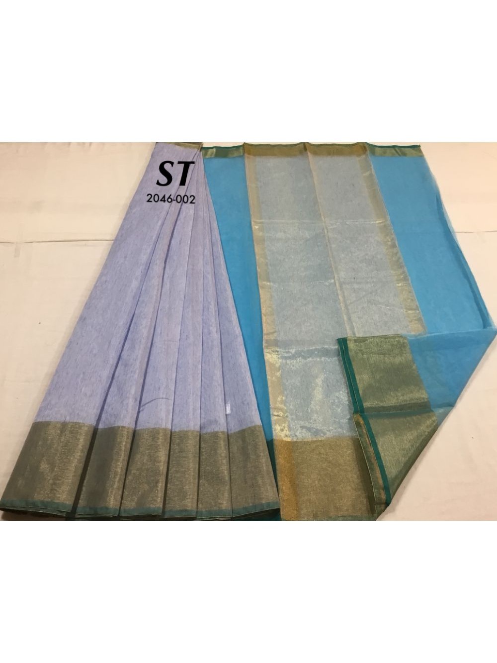 Linen slub mercerized cotton saree