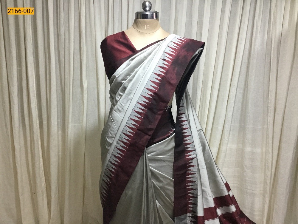 Silver Thalampoo Raw Silk Saree