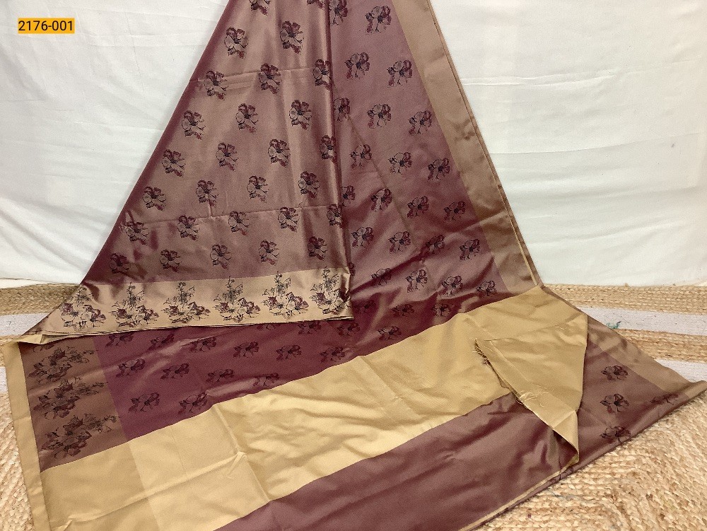 Brown Soft Linen Silk Saree