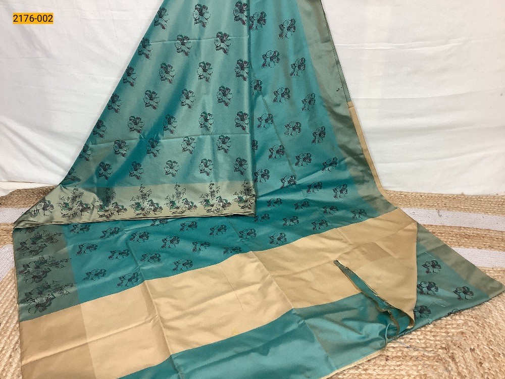 Green Soft Linen Silk Saree