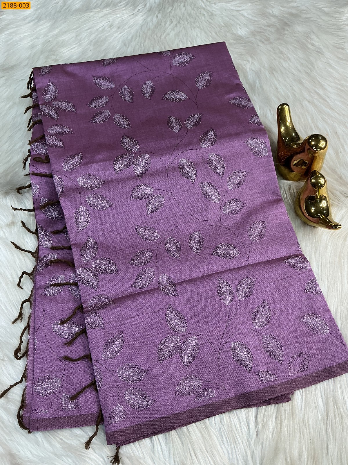 Lavendar South mix cotton printed Saree