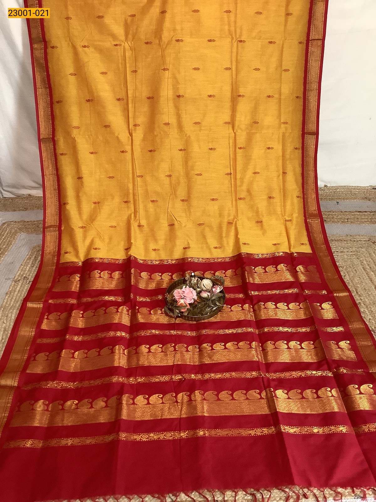 Yellow Kalyani Cotton Saree