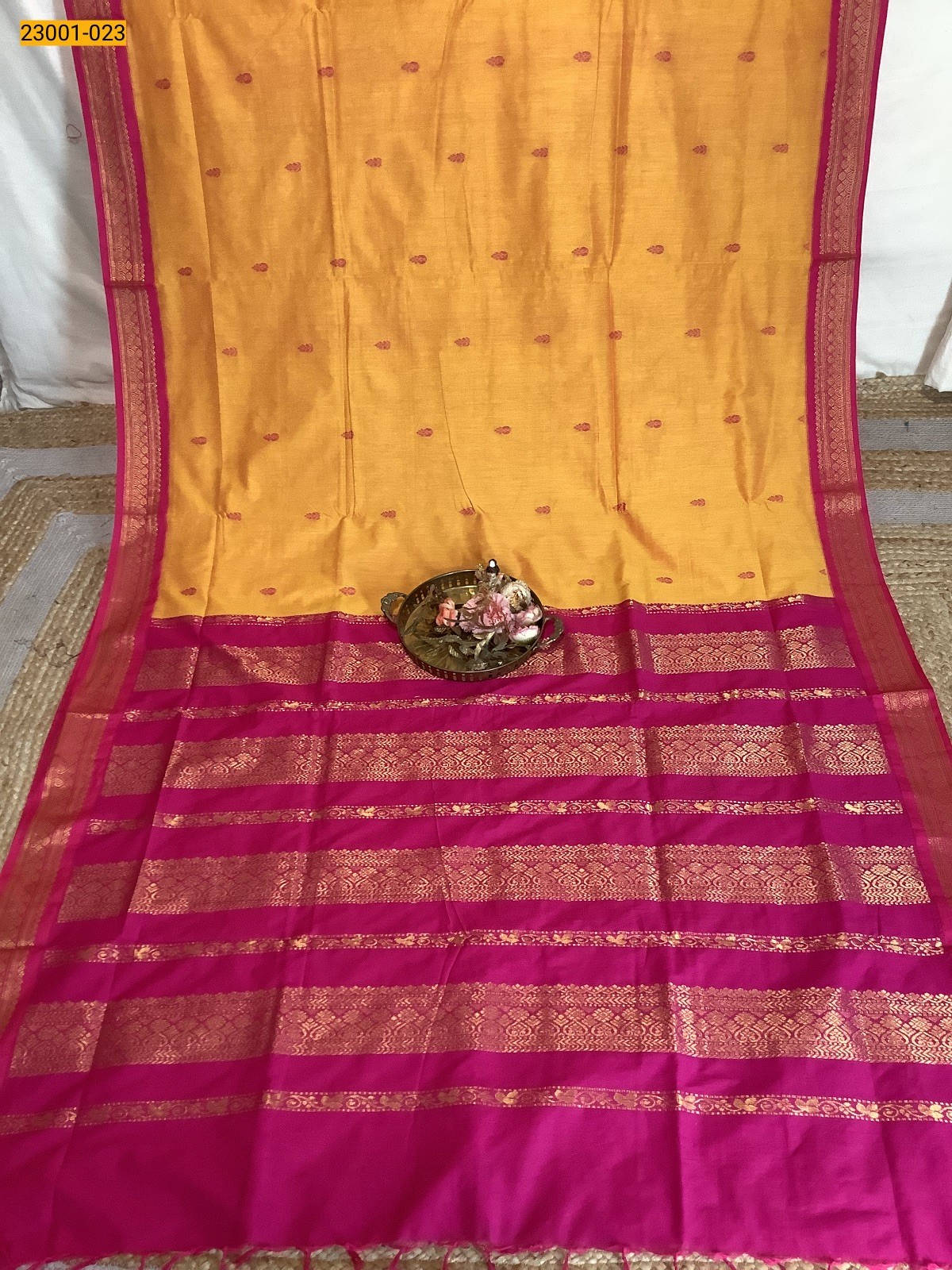 Yellow Kalyani Cotton Saree