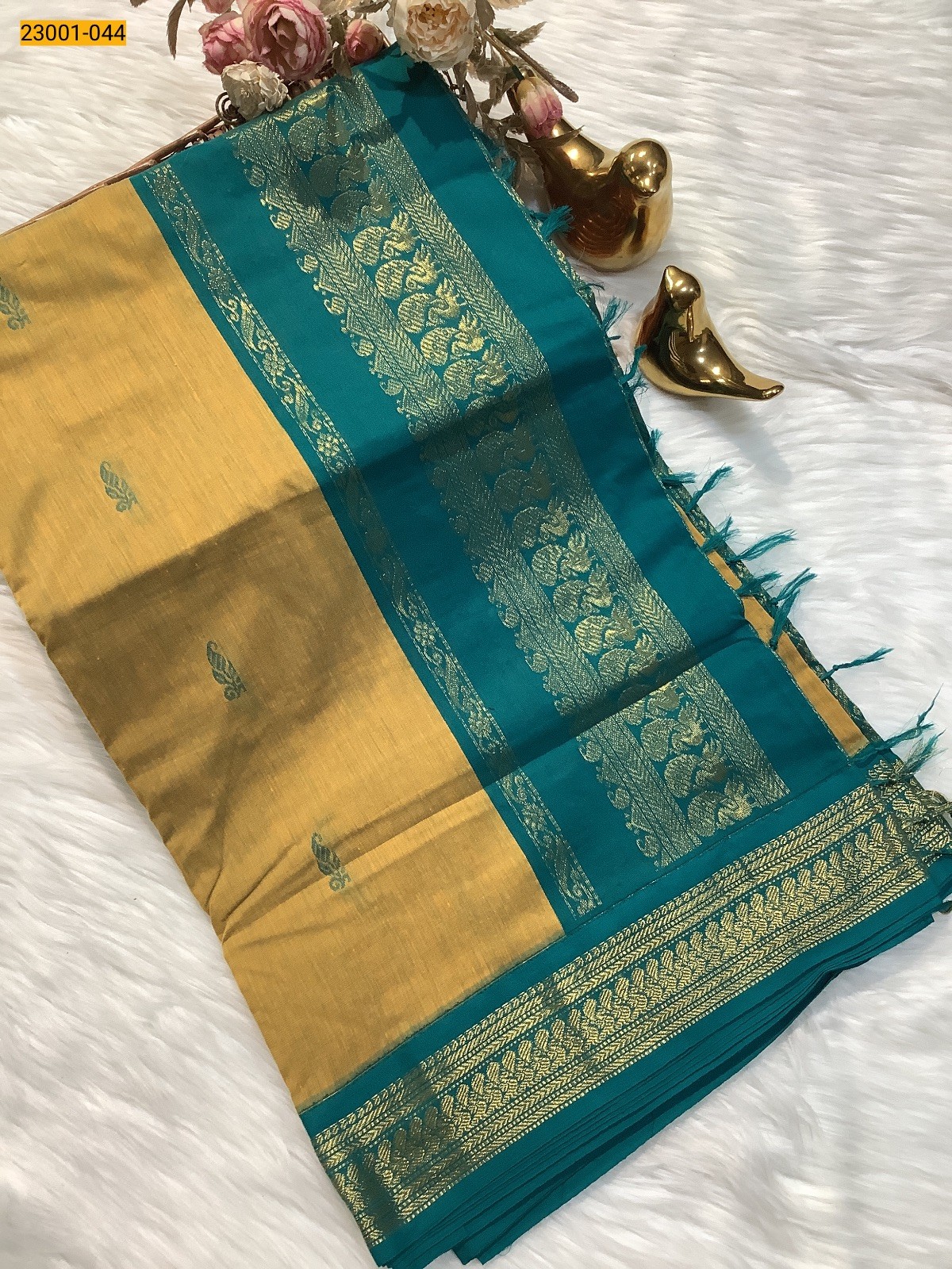 Yellow Kalyani Cotton Saree