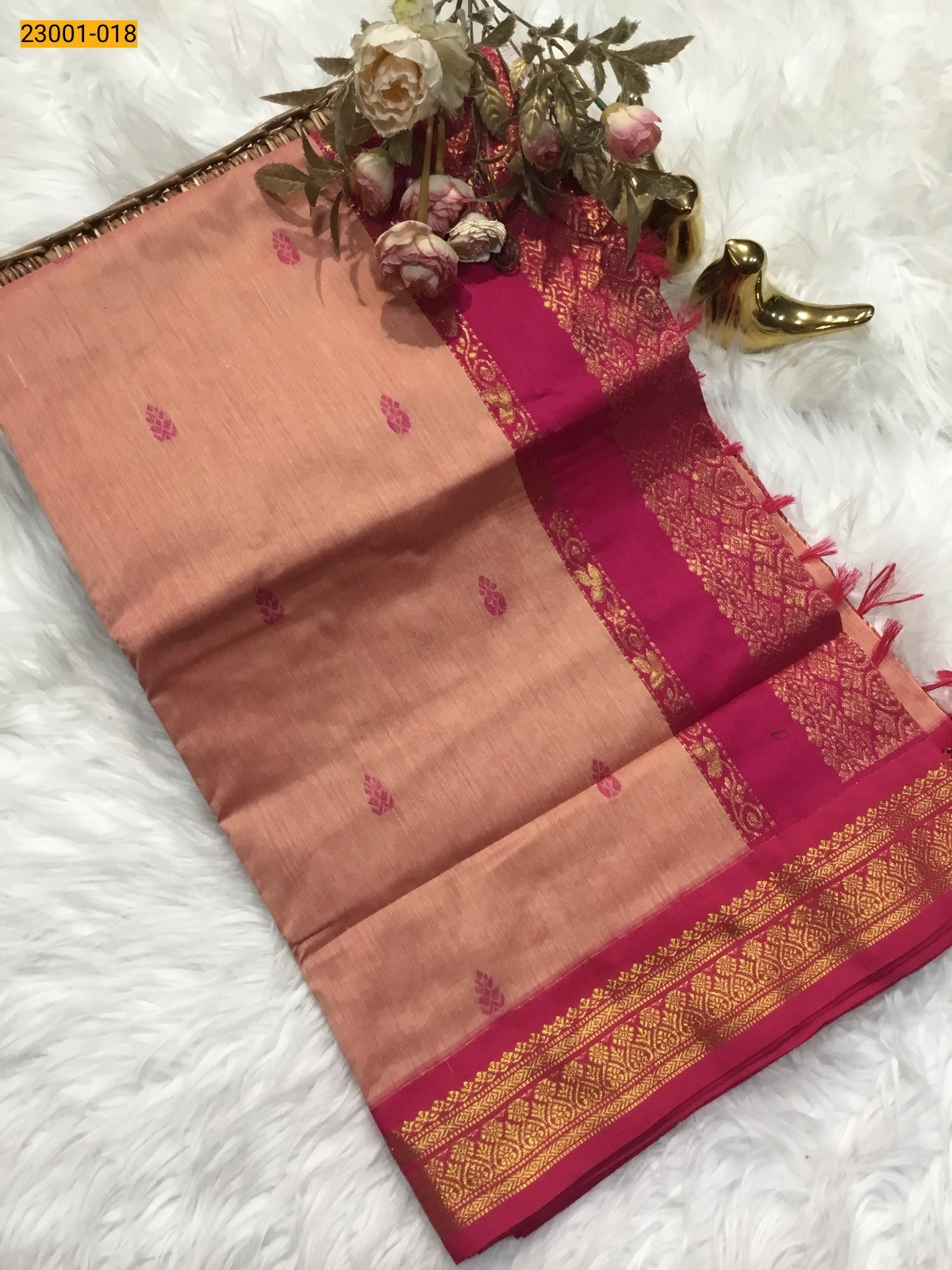 Pink Kalyani Cotton Saree