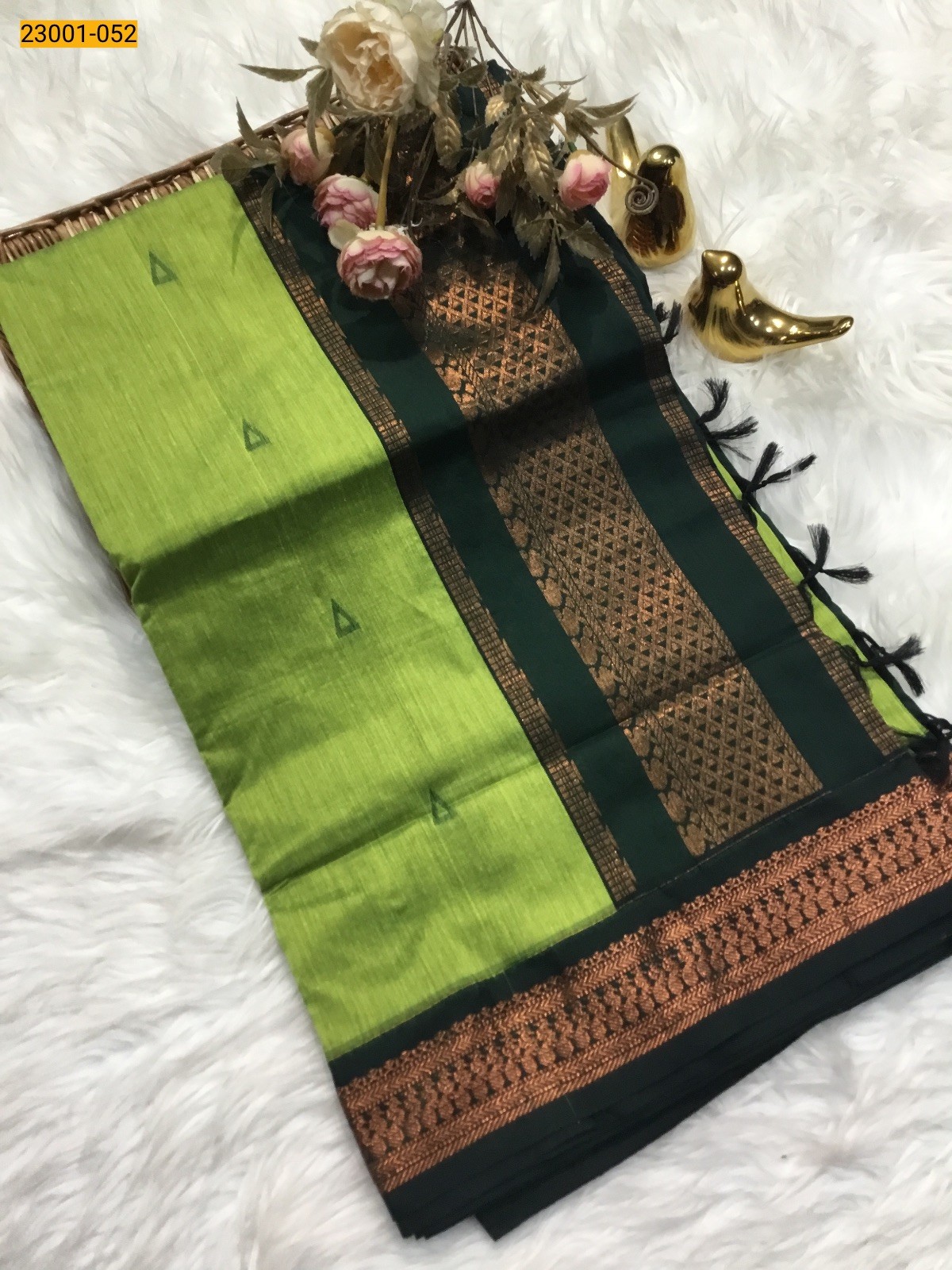 Green Kalyani Cotton Saree