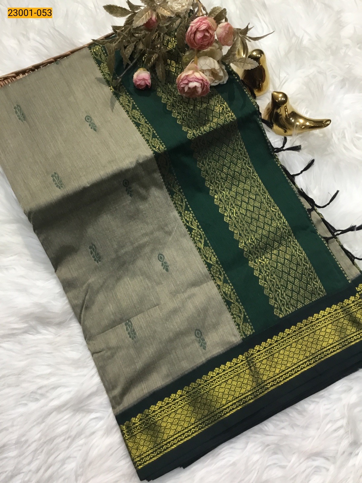 Green Kalyani Cotton Saree