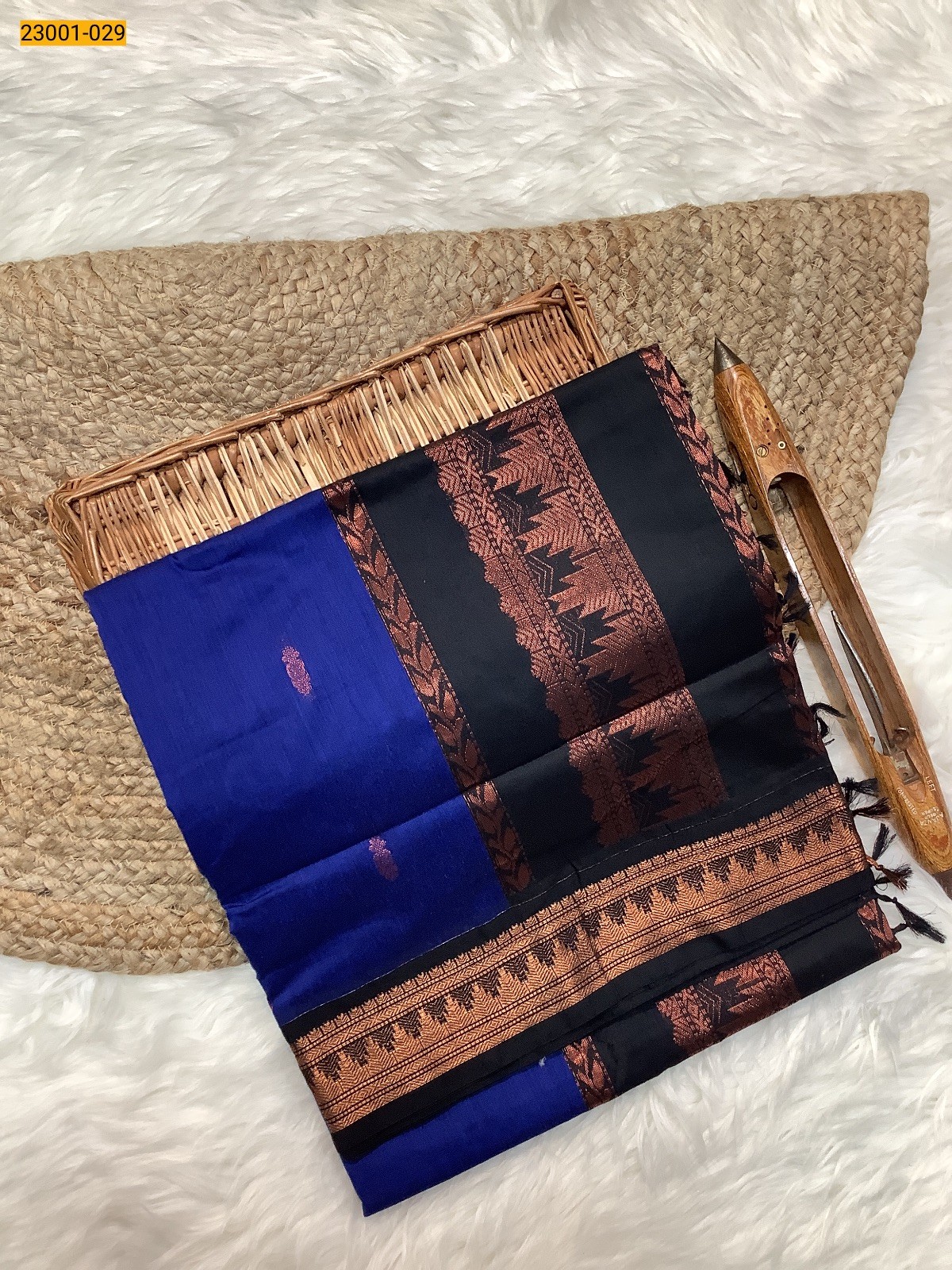 Blue Kalyani Cotton Saree