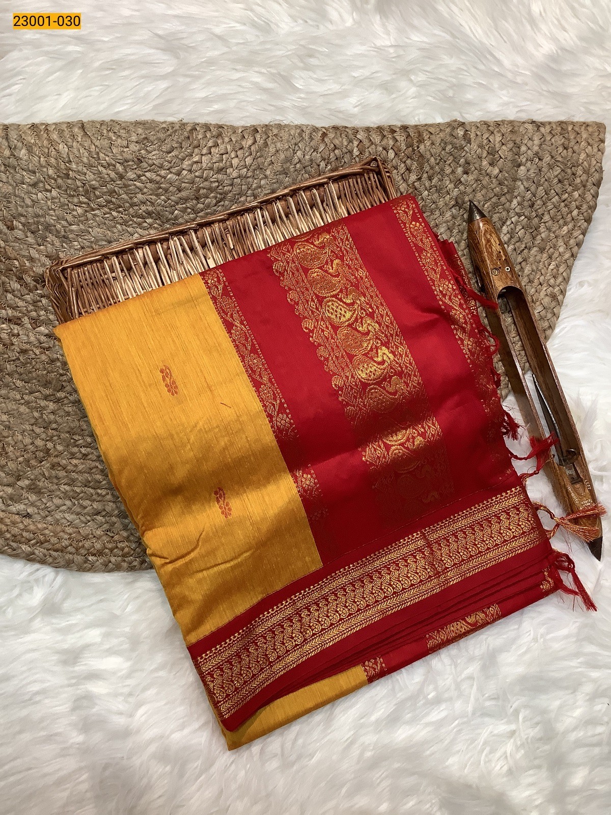 Yellow Kalyani Cotton Saree