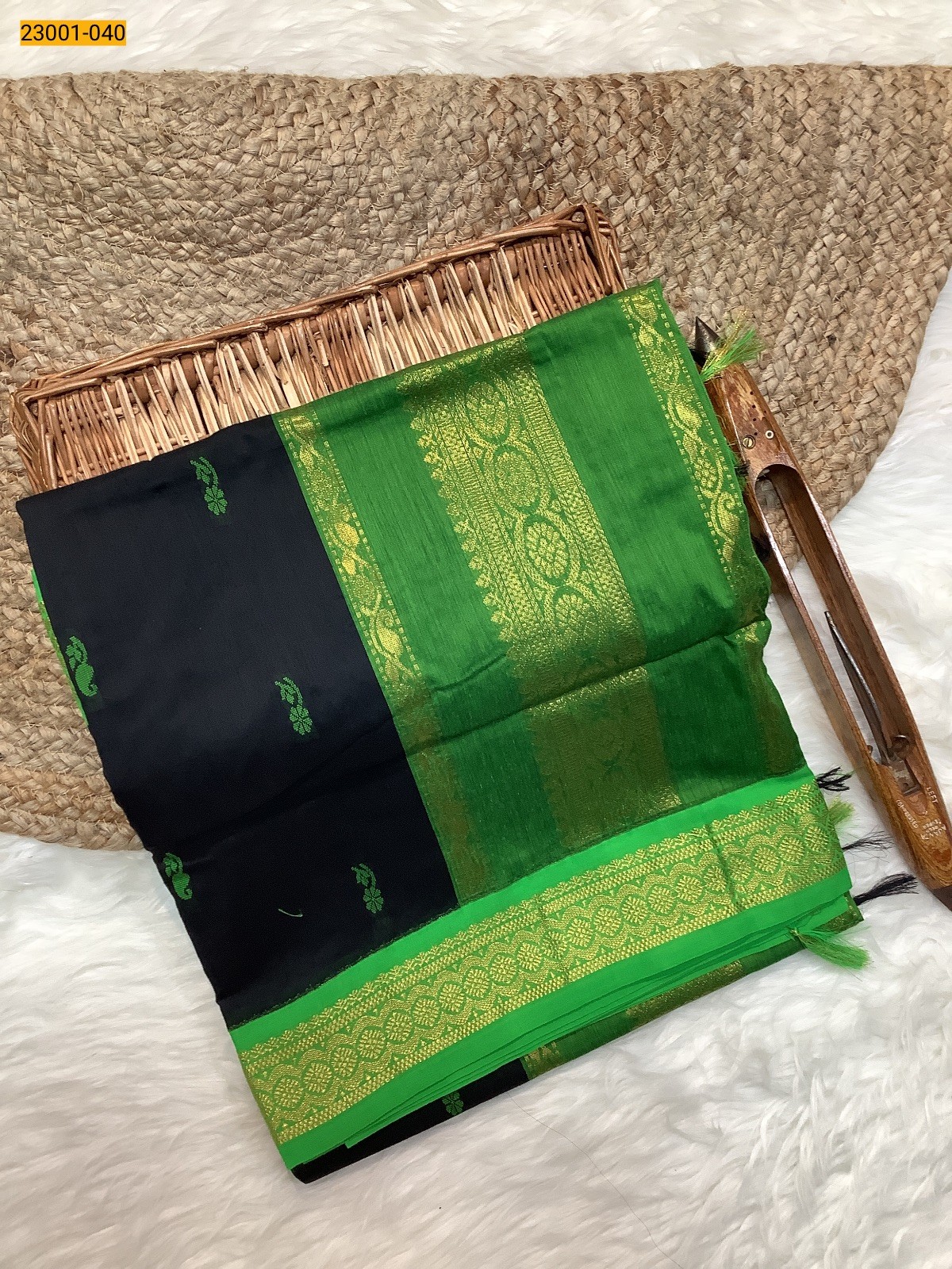 Black Kalyani Cotton Saree