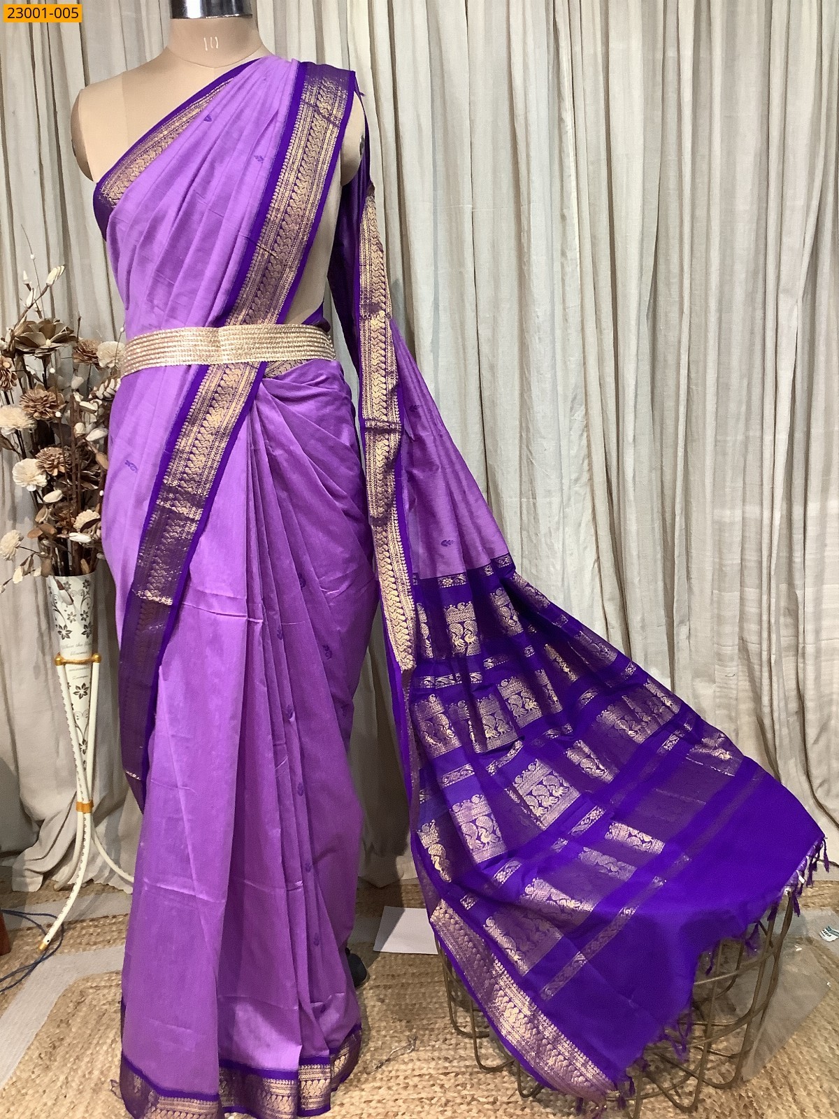 Lavendar Kalyani cotton sarees