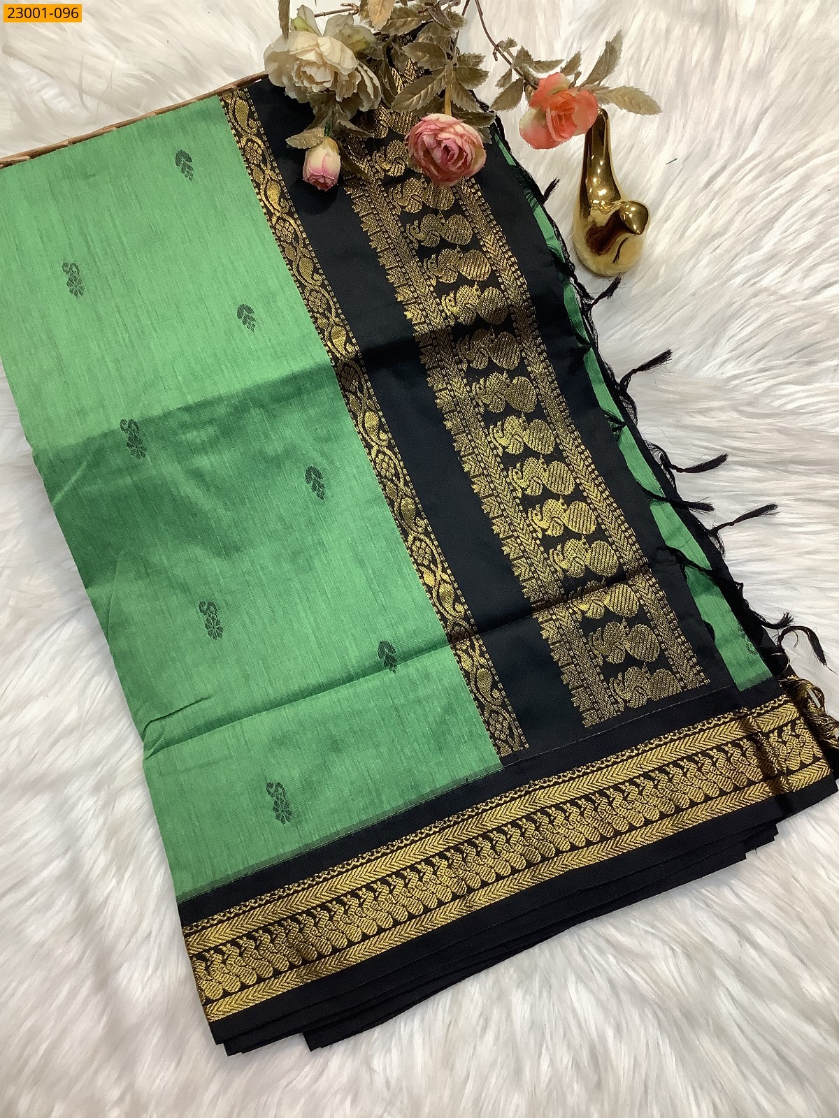 Green Kalyani Cotton Sarees