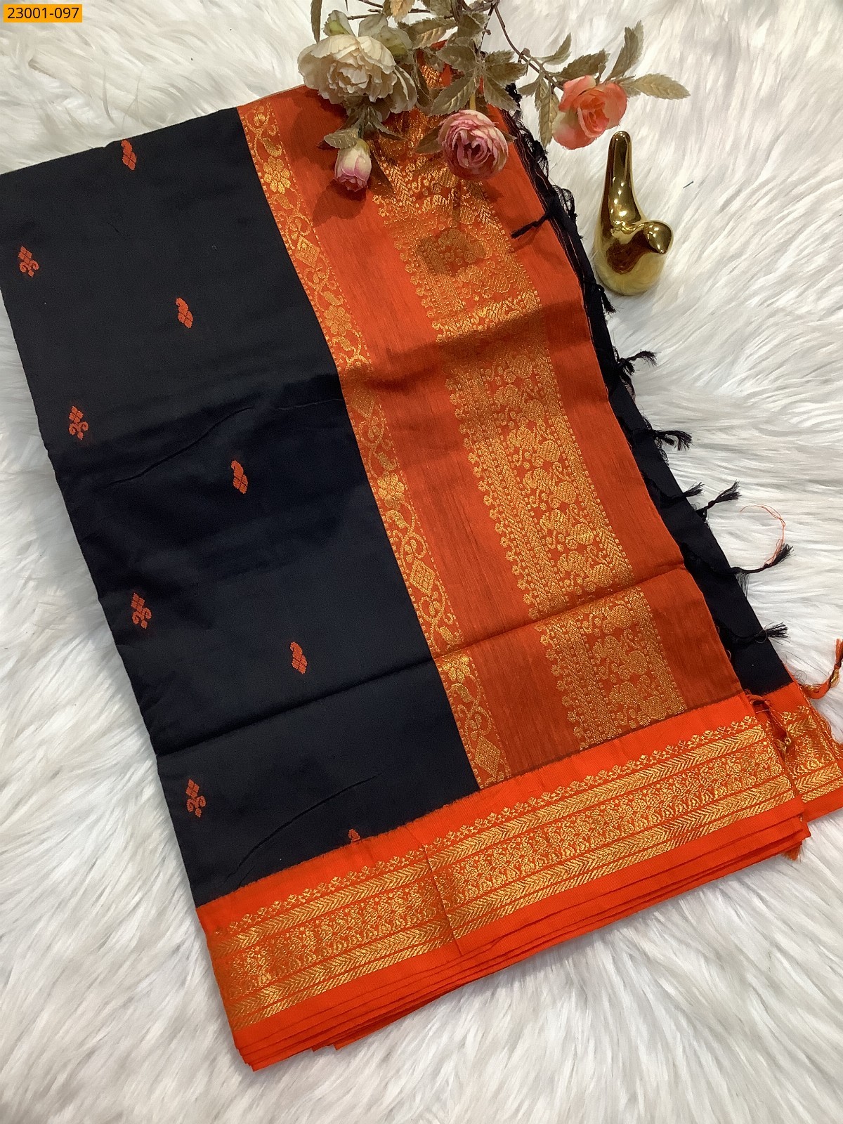 Black Kalyani Cotton Sarees