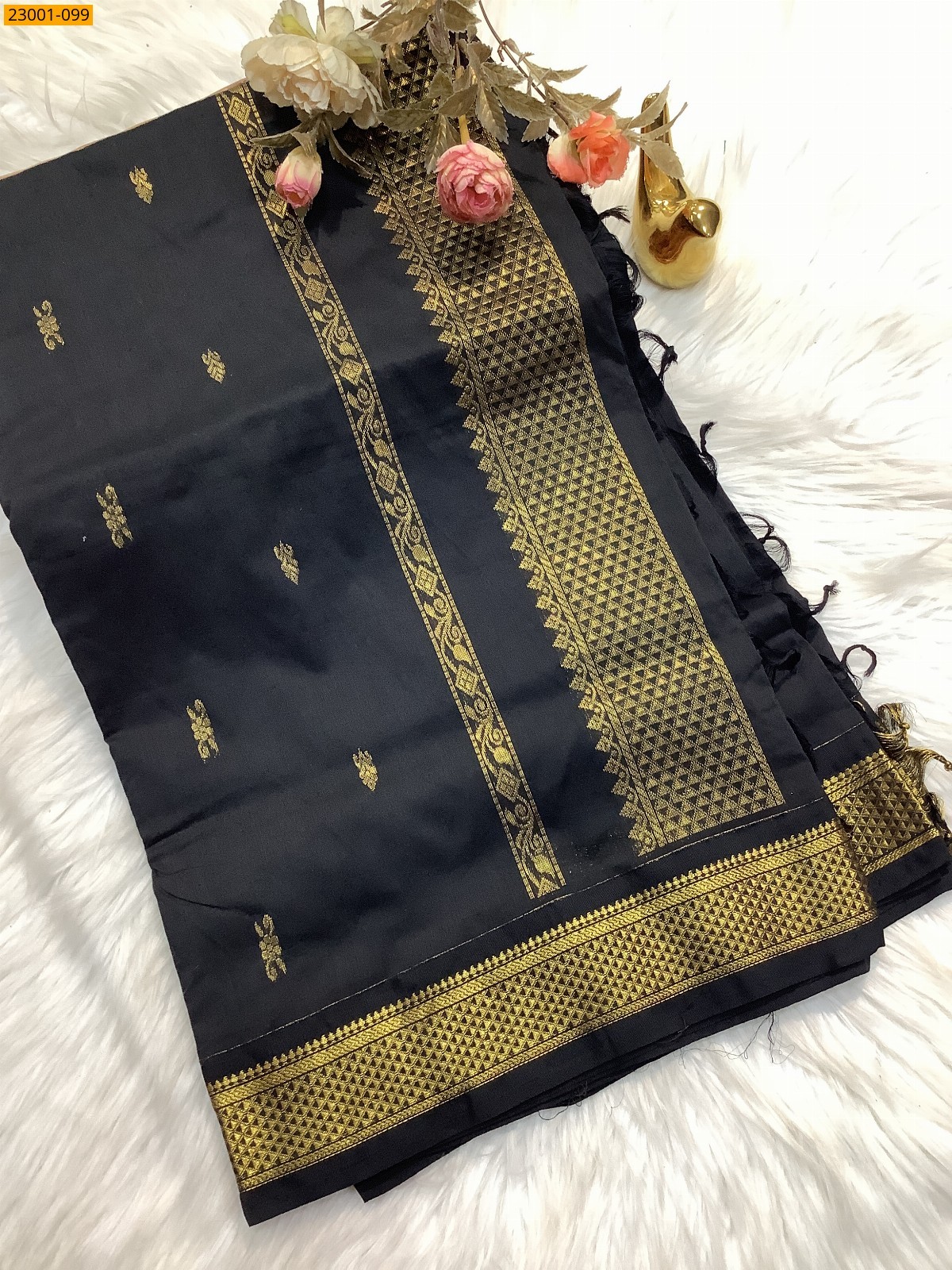 Black Kalyani Cotton Sarees