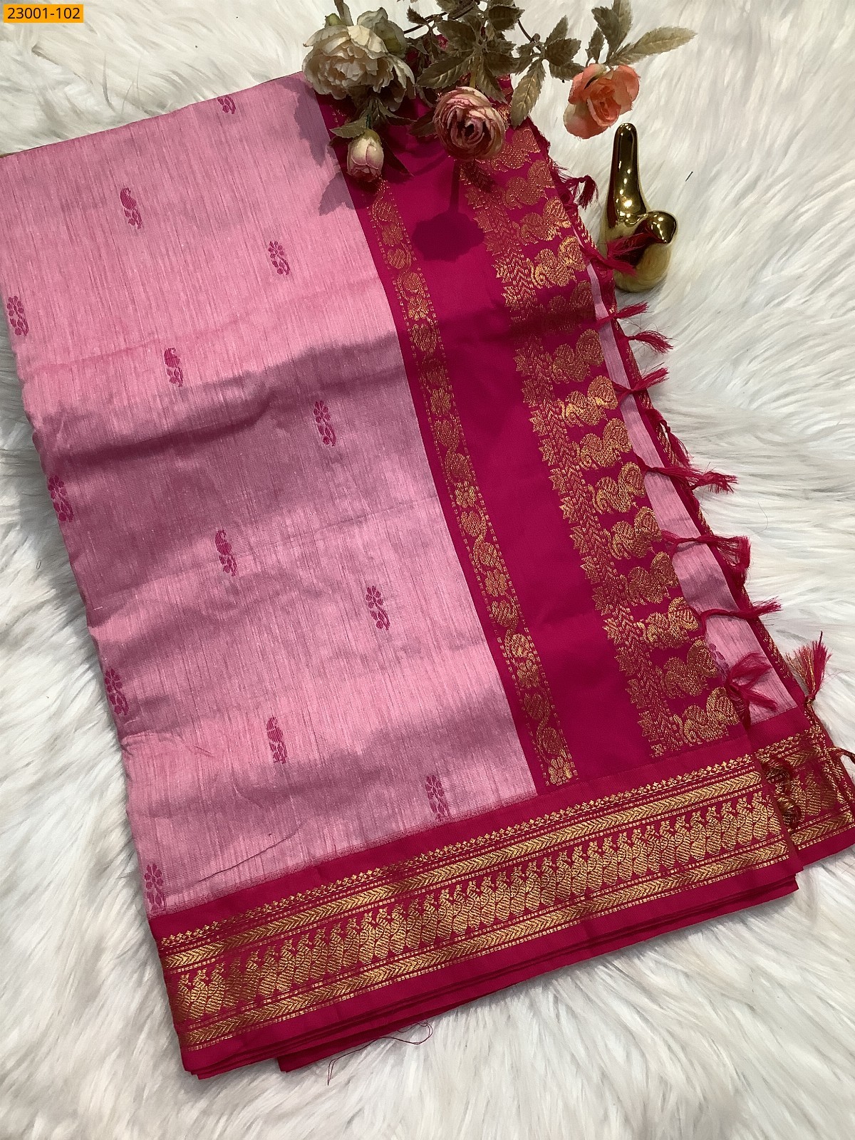 Pink Kalyani Cotton Sarees
