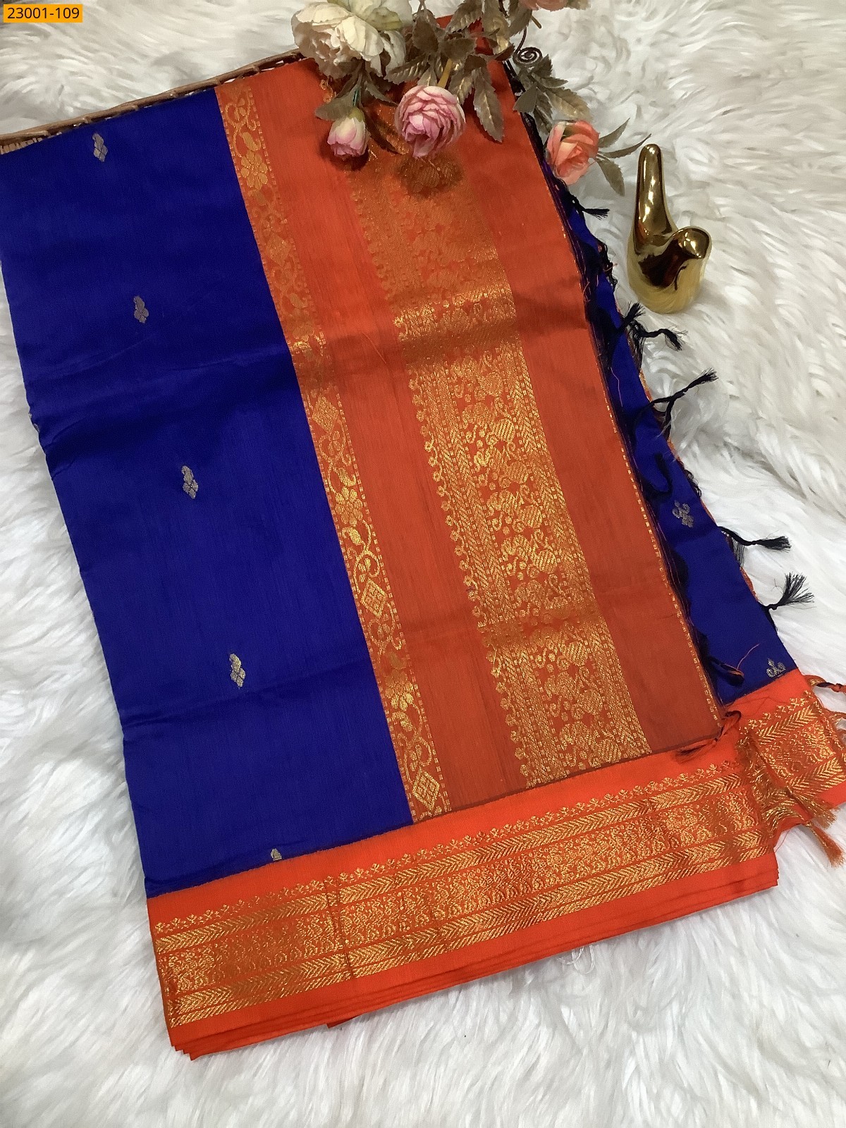 Royal Blue Kalyani Cotton Sarees