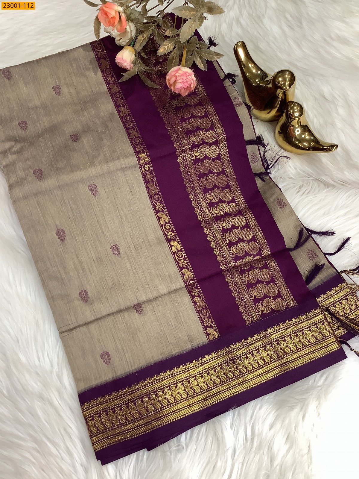 Gray Kalyani cotton sarees