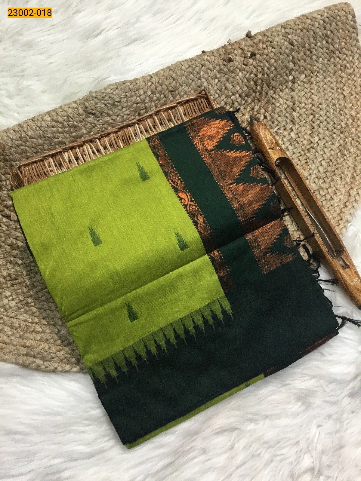 Green Kalyani Cotton Sarees