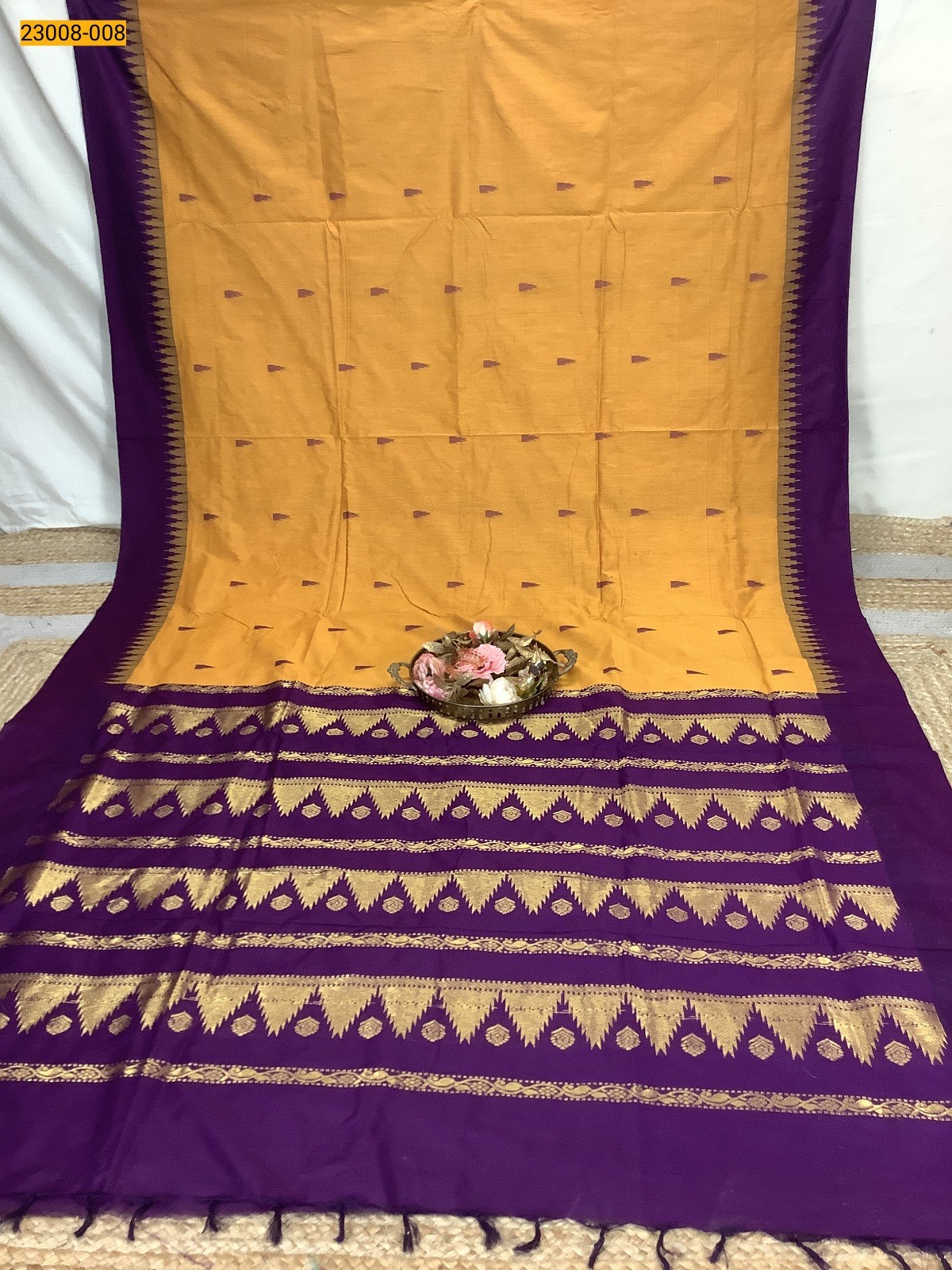 Yellow Kalyani Cotton Sarees