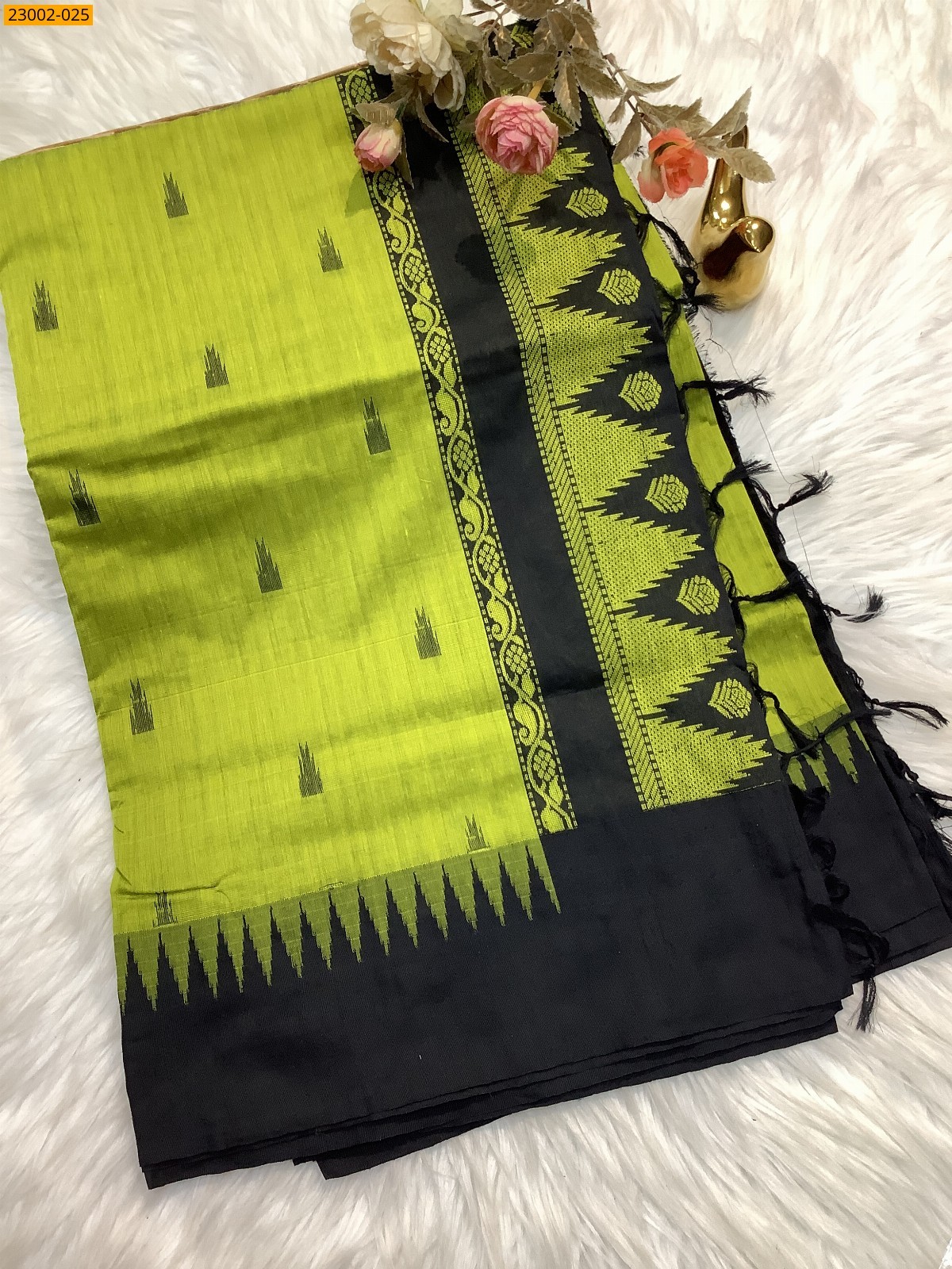 Olive Green Kalyani cotton sarees