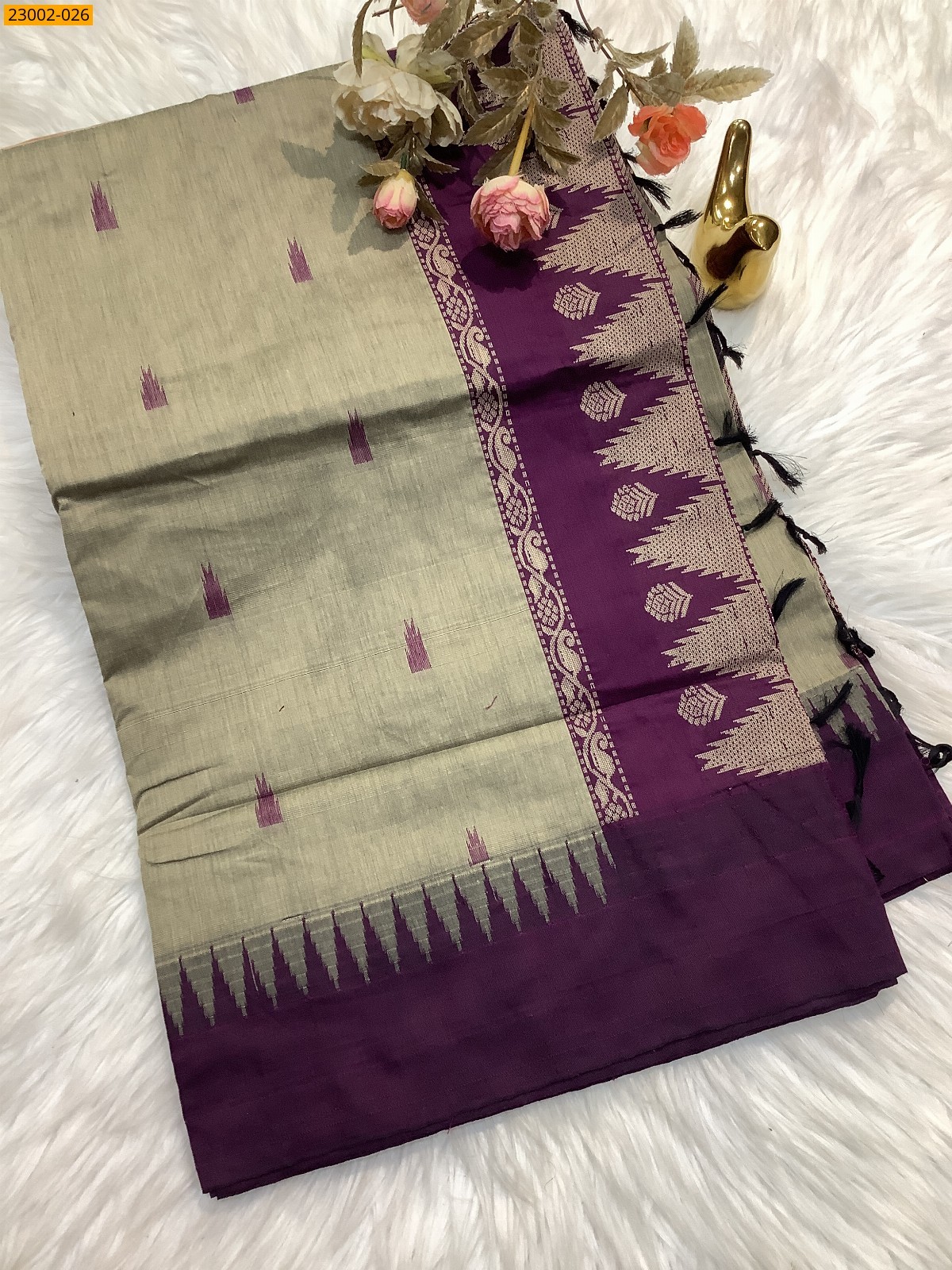 Grey Kalyani cotton sarees