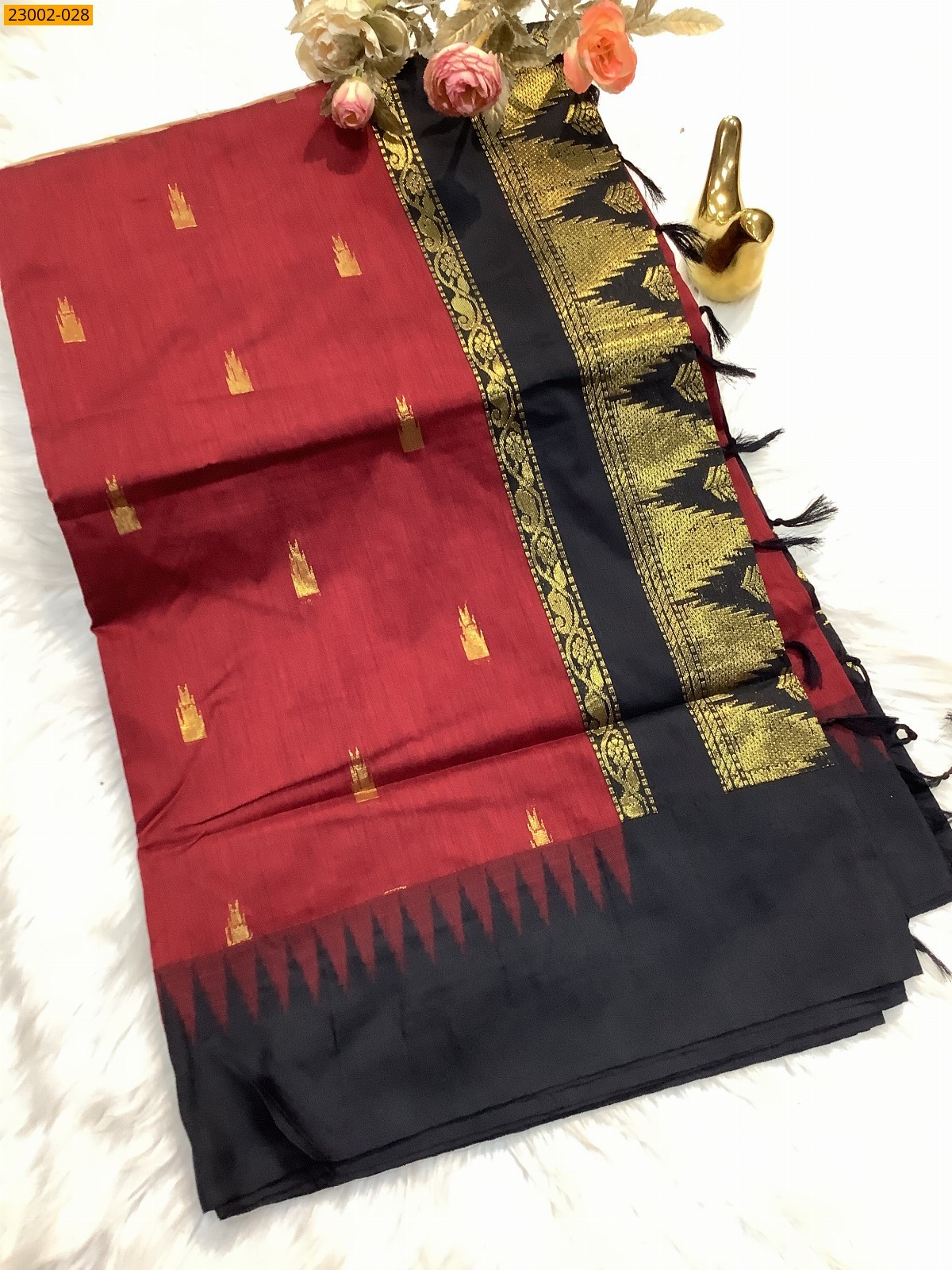 Red Kalyani cotton sarees