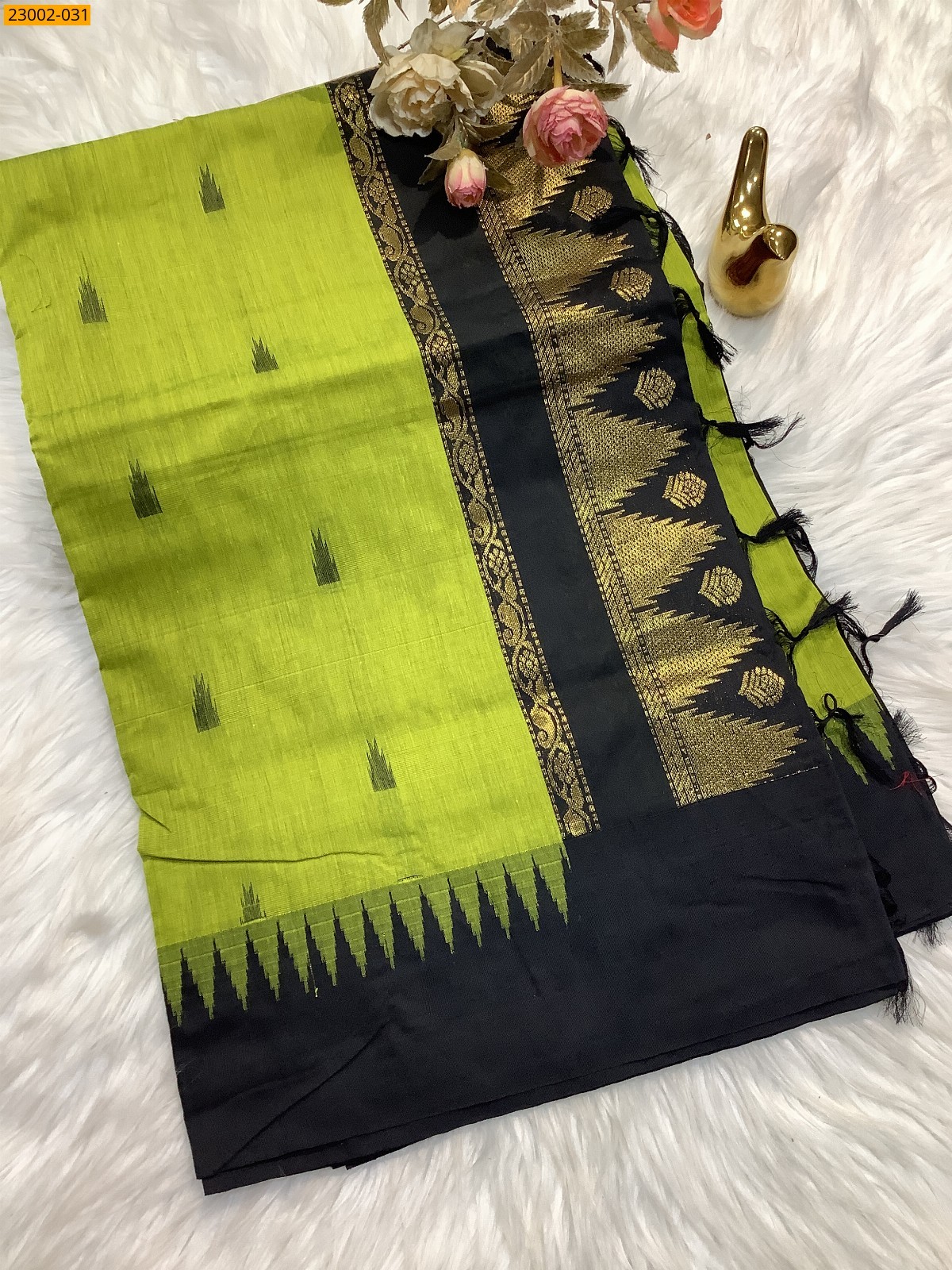 Olive Green Kalyani cotton sarees