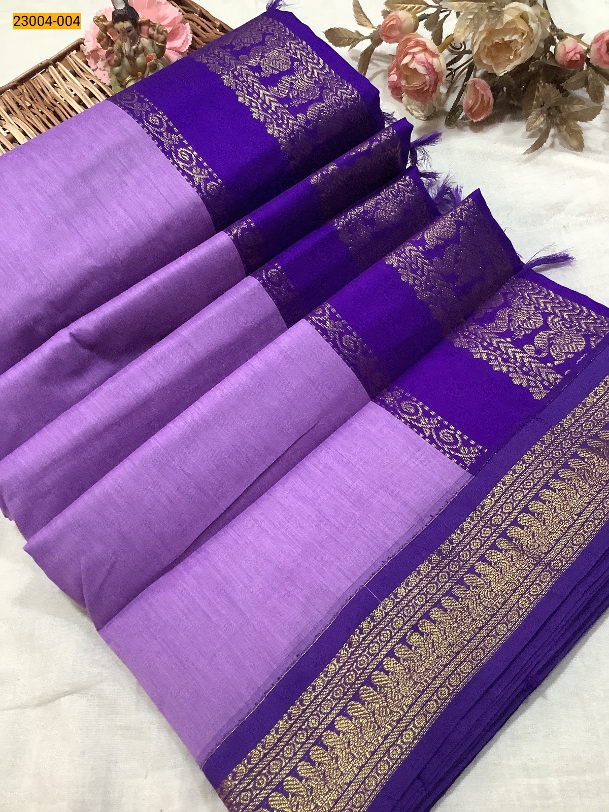 Lavendar Kalyani Cotton Sarees