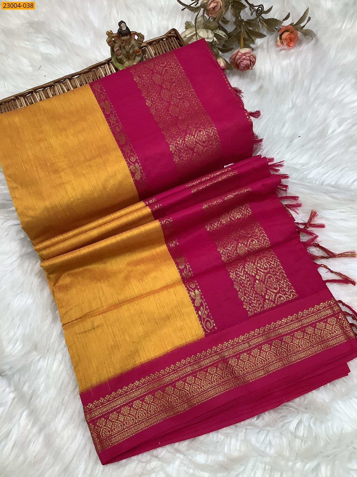Yellow Kalyani Cotton Sarees