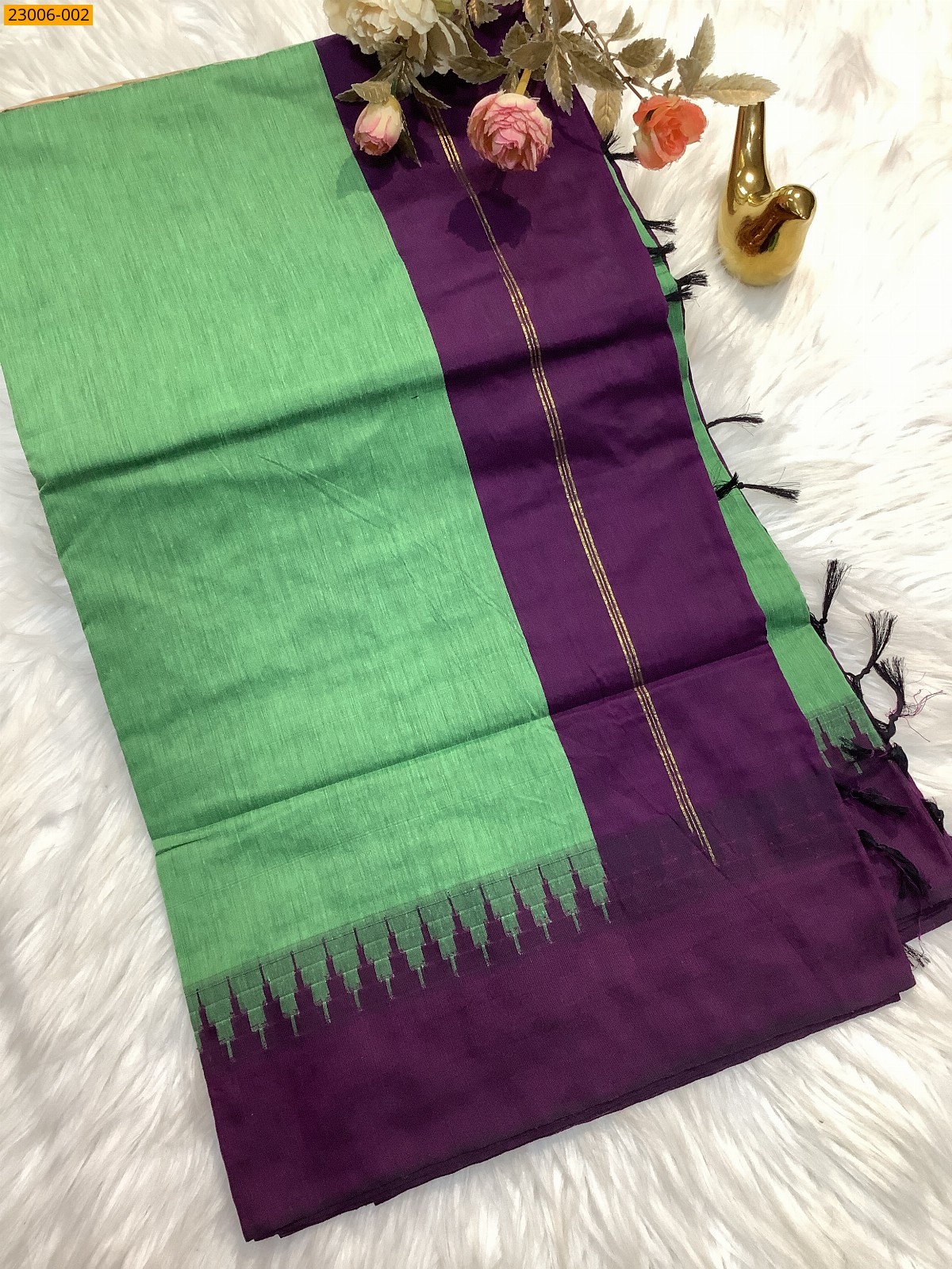 Green Kalyani Cotton Sarees