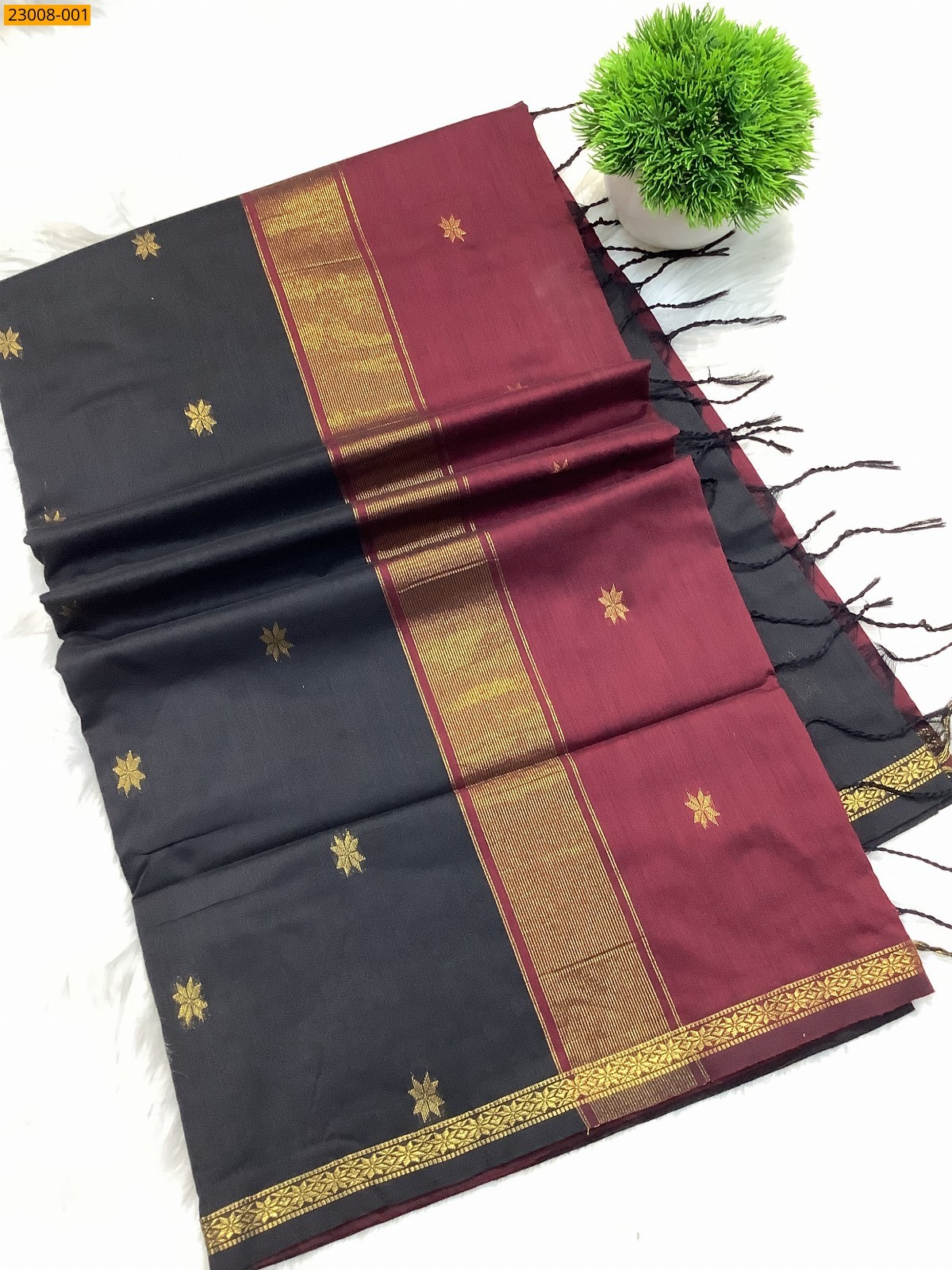 Black Kalyani Cotton Saree