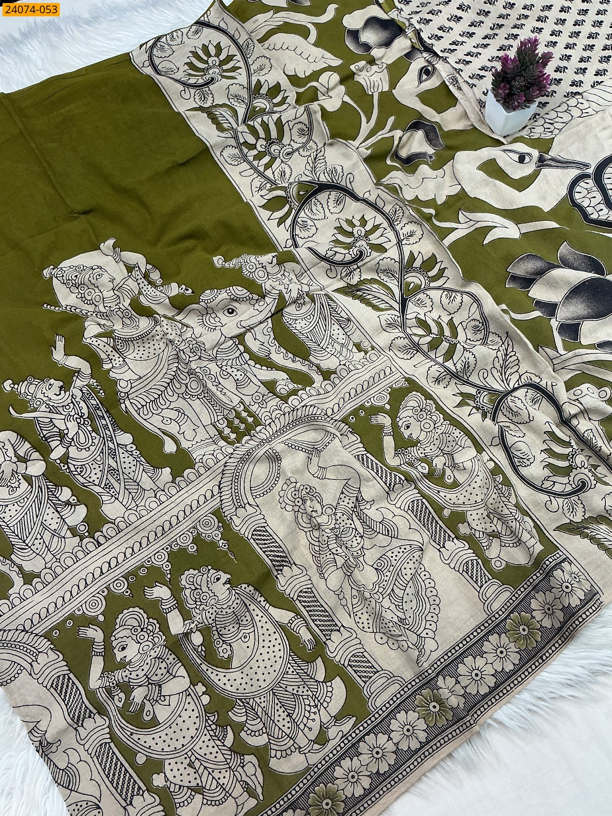 Kalamkari Printed Cotton Saree