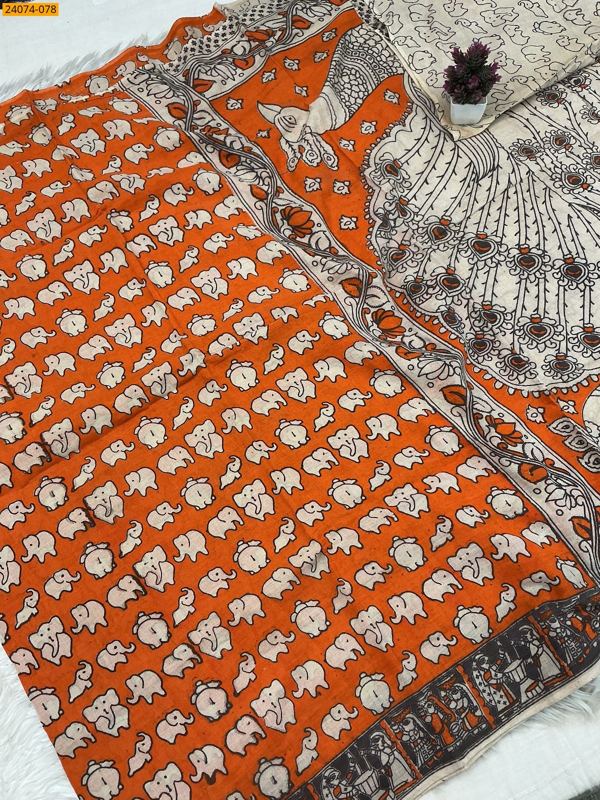 Kalamkari Printed Cotton Saree