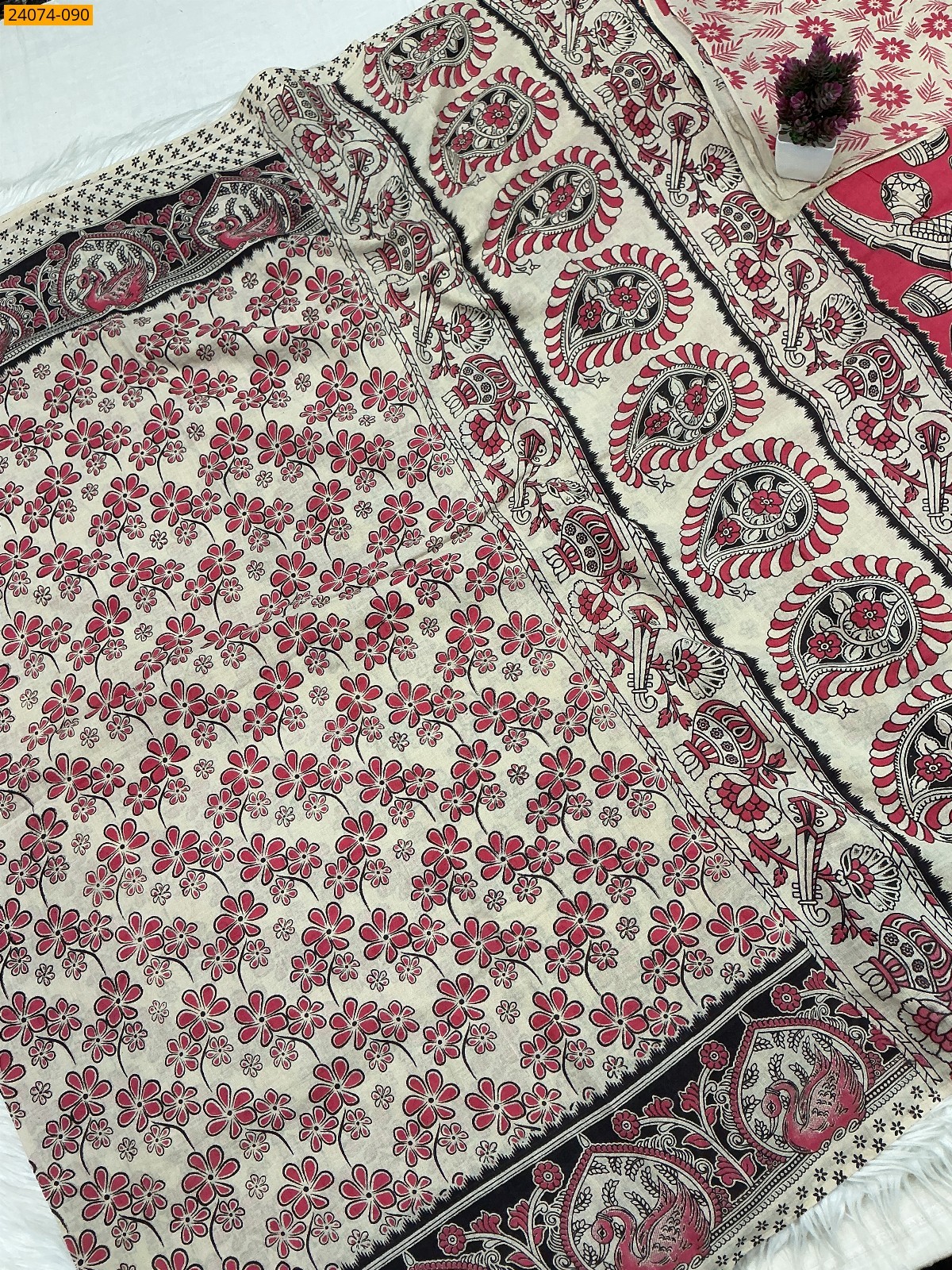 Kalamkari Printed Cotton Saree