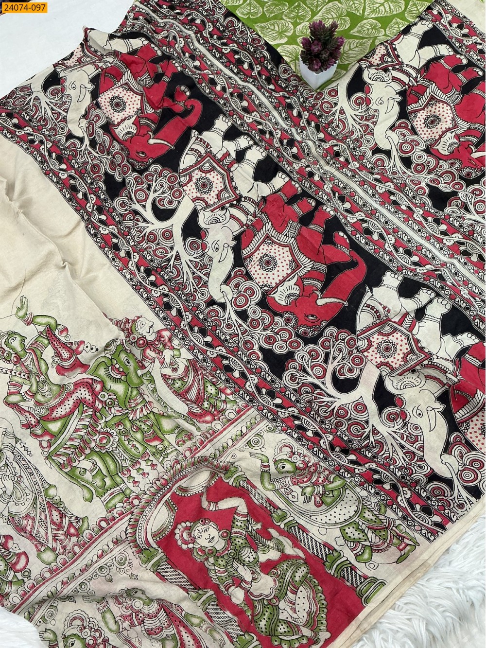 Kalamkari Printed Cotton Saree