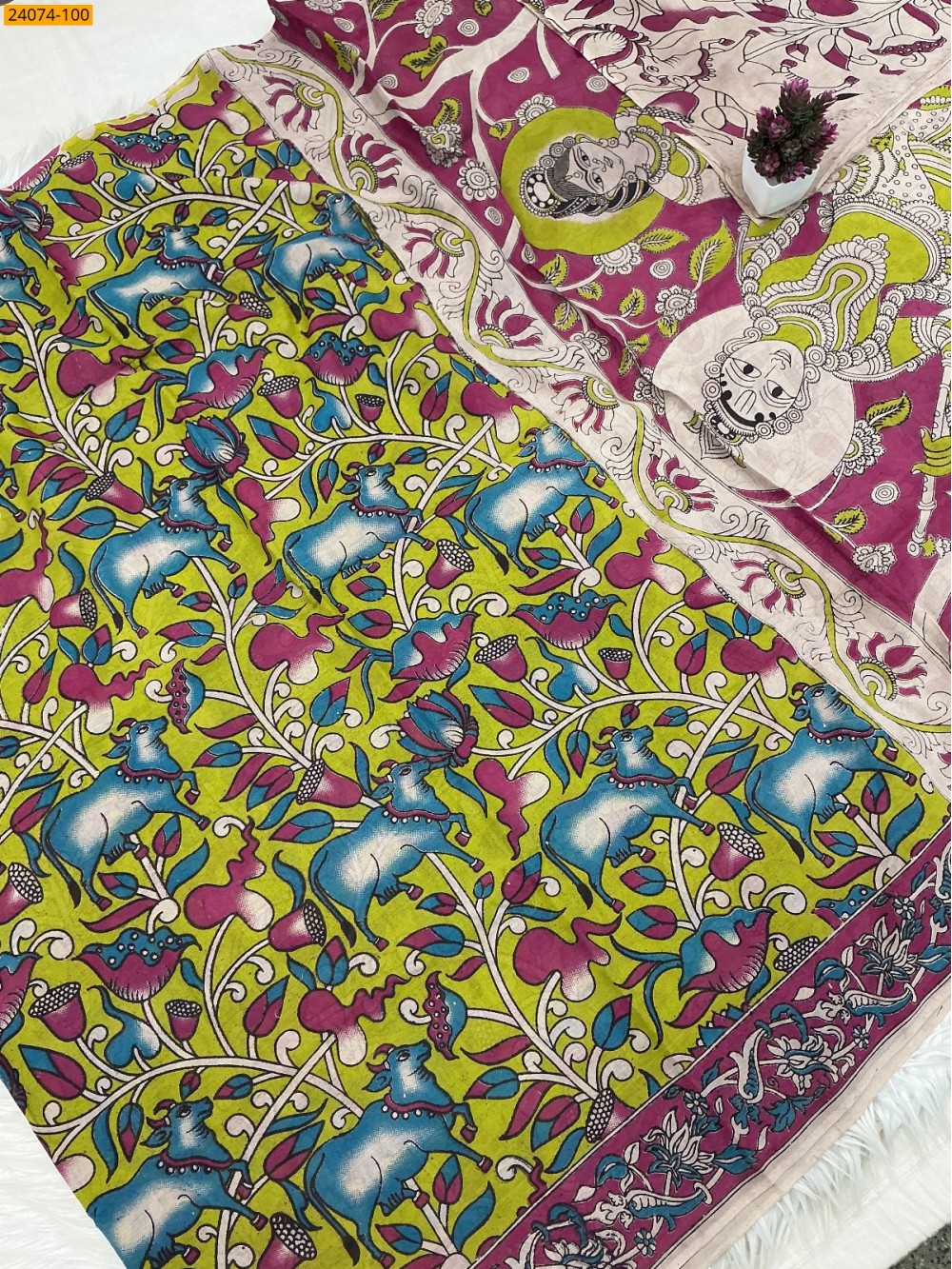 Kalamkari Printed Cotton Saree