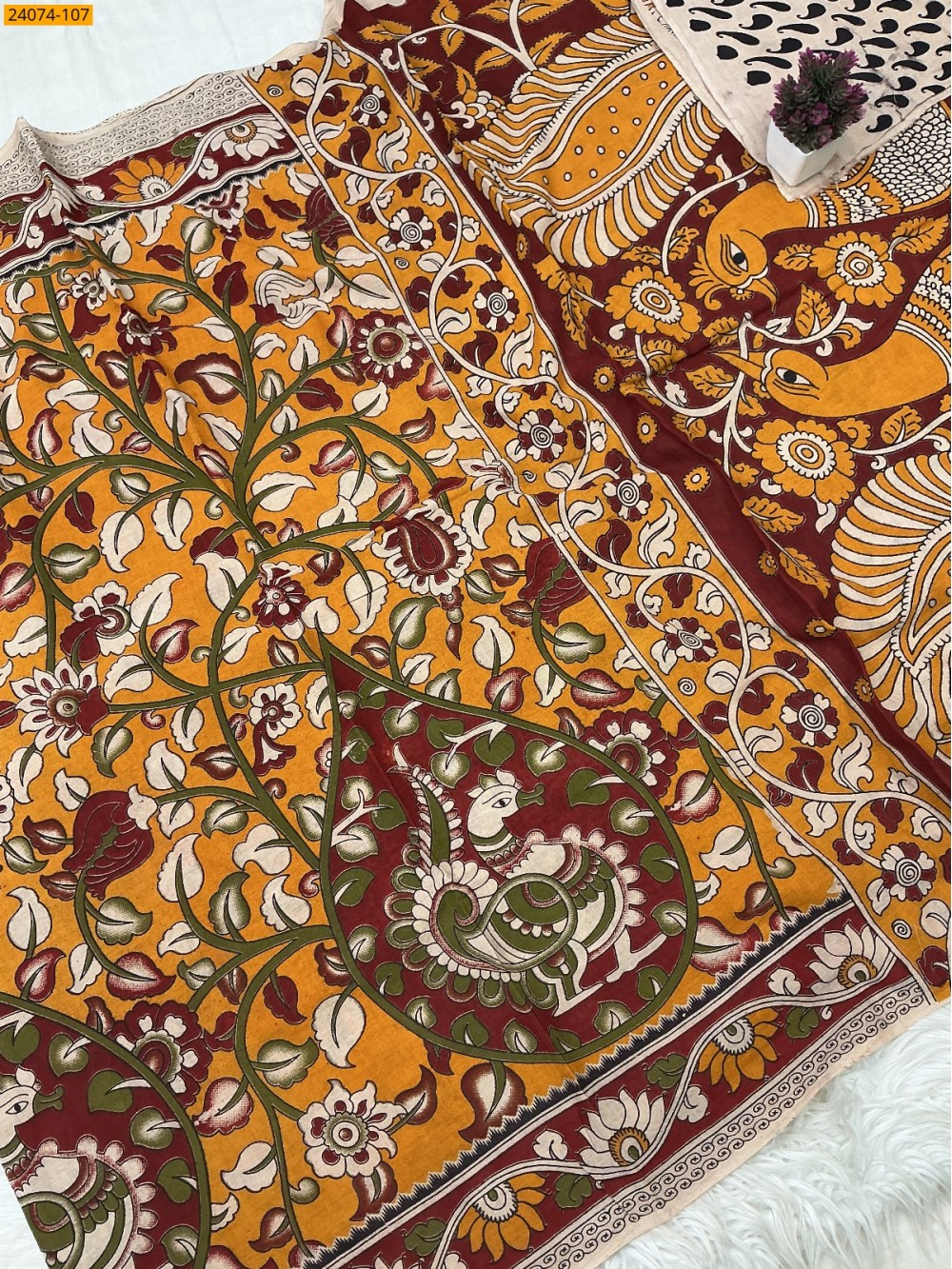 Kalamkari Printed Cotton Saree