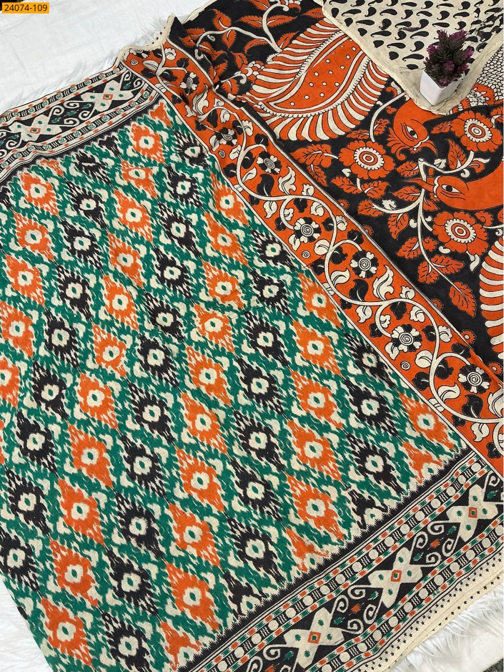 Kalamkari Printed Cotton Saree