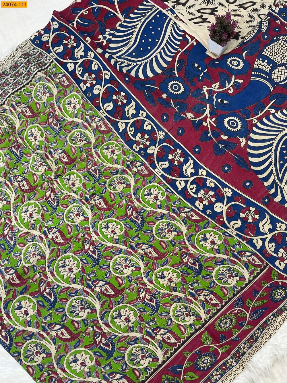Kalamkari Printed Cotton Saree