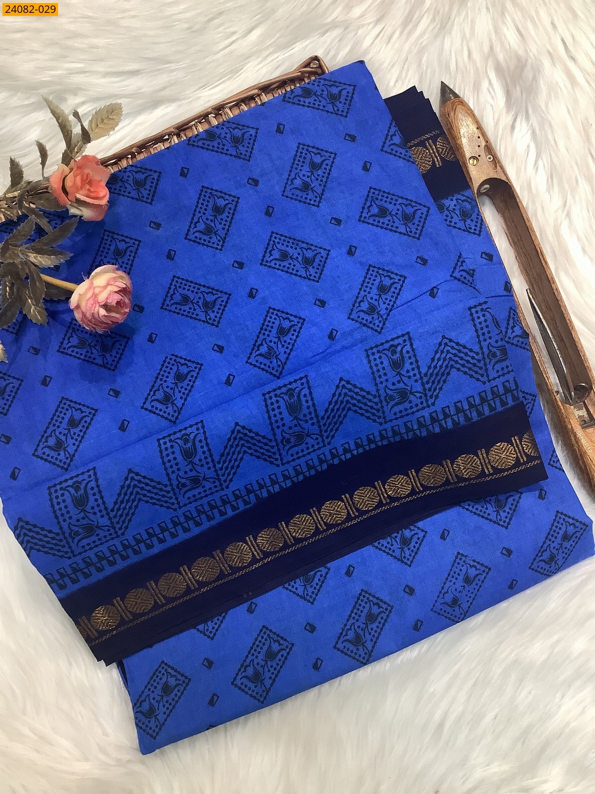 Sungudi Cotton printed saree 